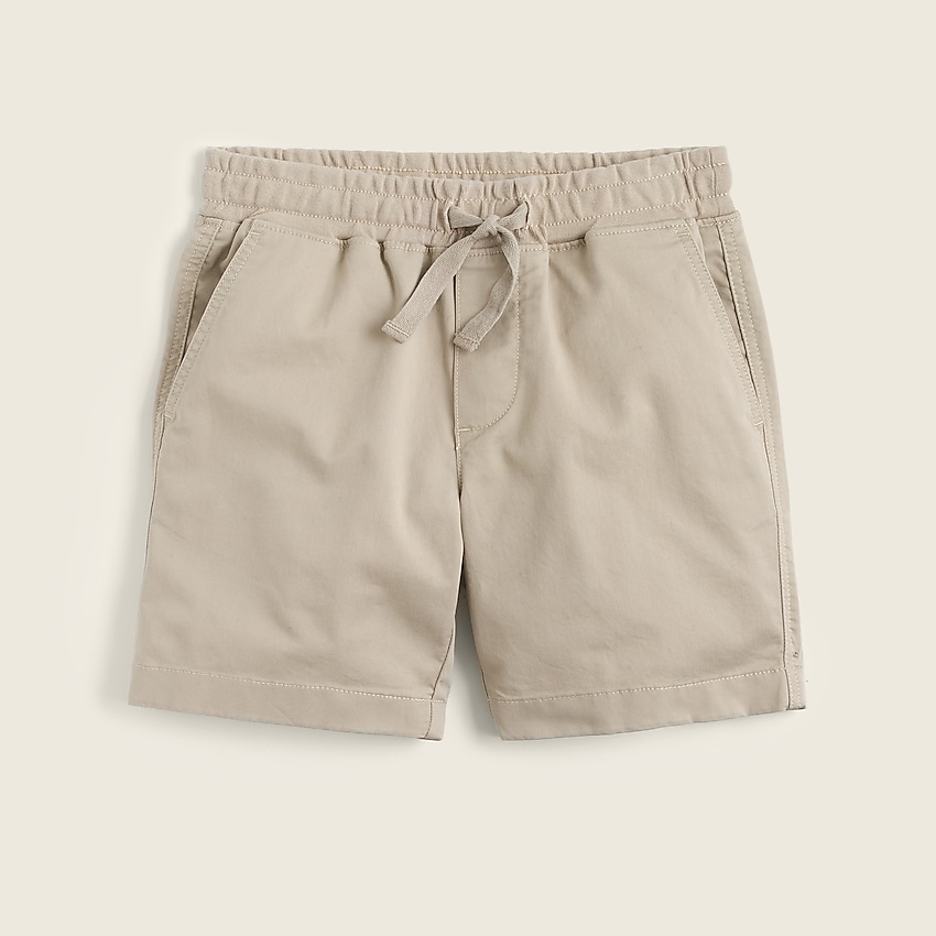j.crew: boys' stretch pull-on short in lightweight cotton for boys, right side, view zoomed