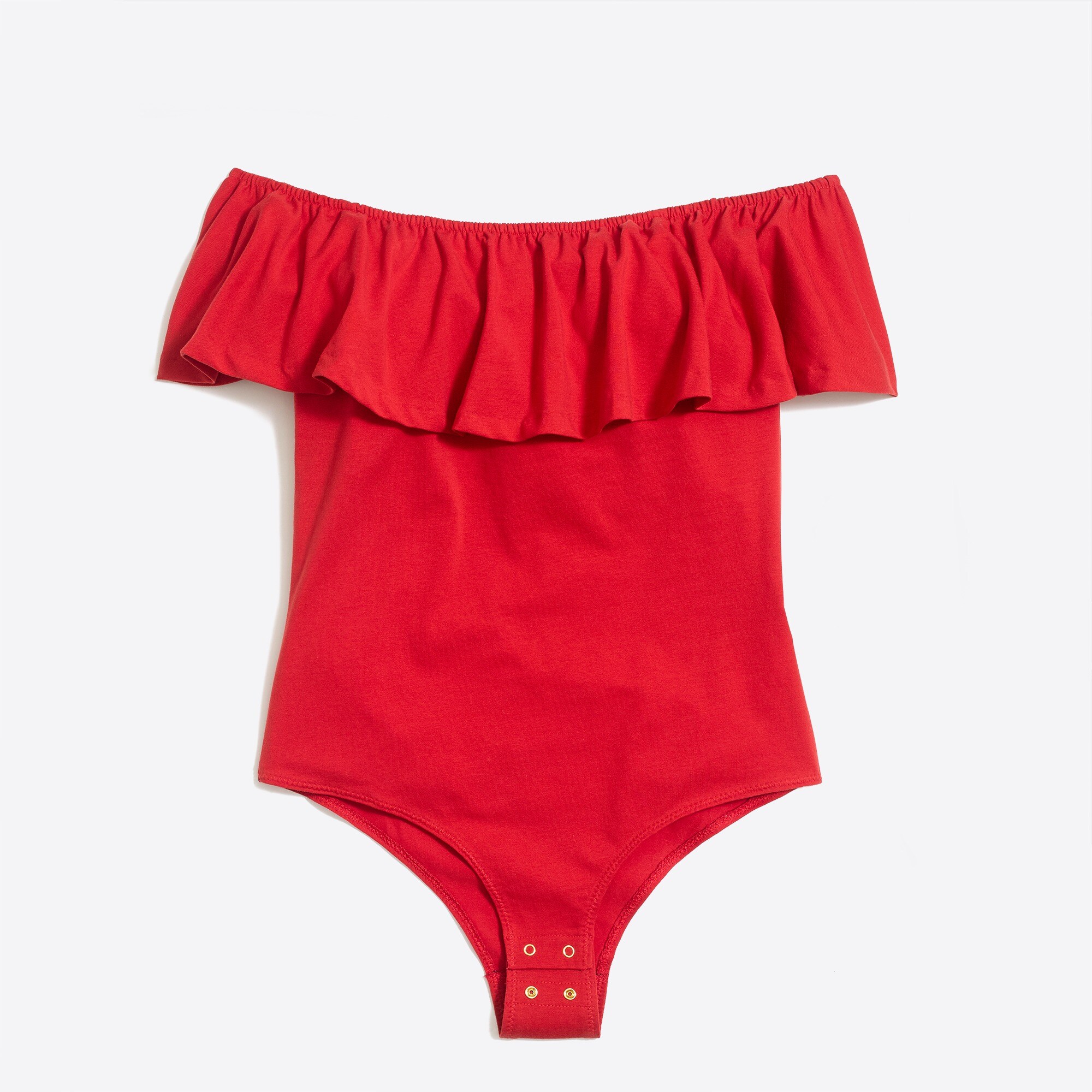 Short-sleeve ruffle bodysuit