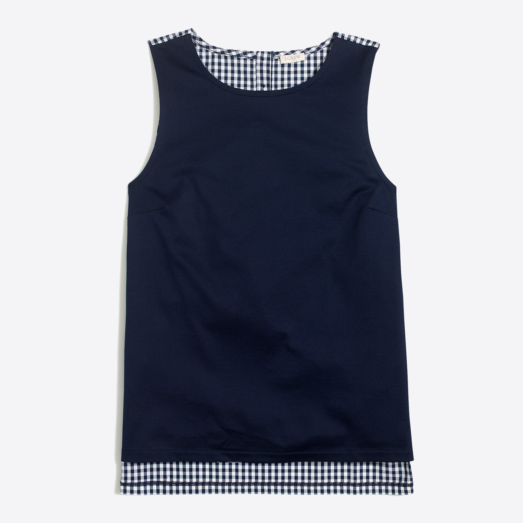 Contrast terry tank top