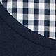 Contrast terry tank top NAVY GINGHAM factory: contrast terry tank top for women