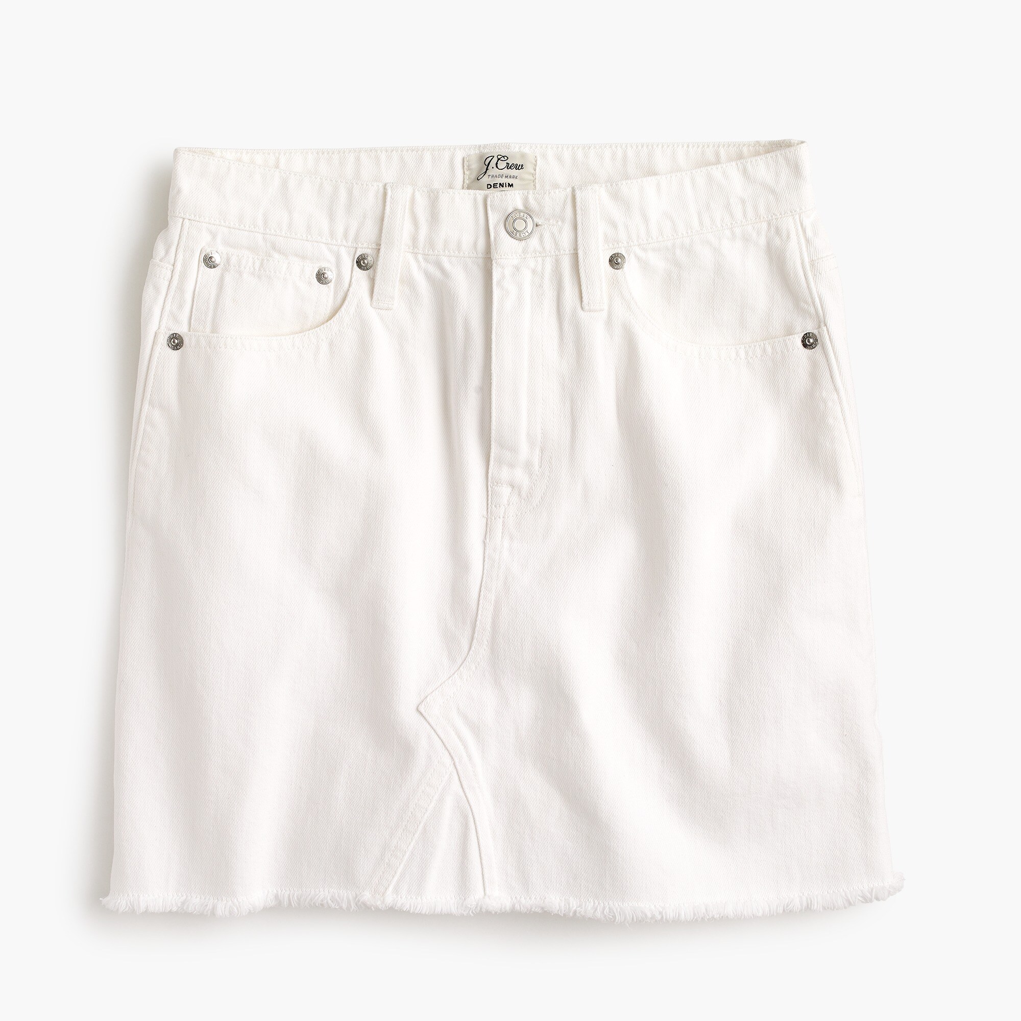 White denim skirt