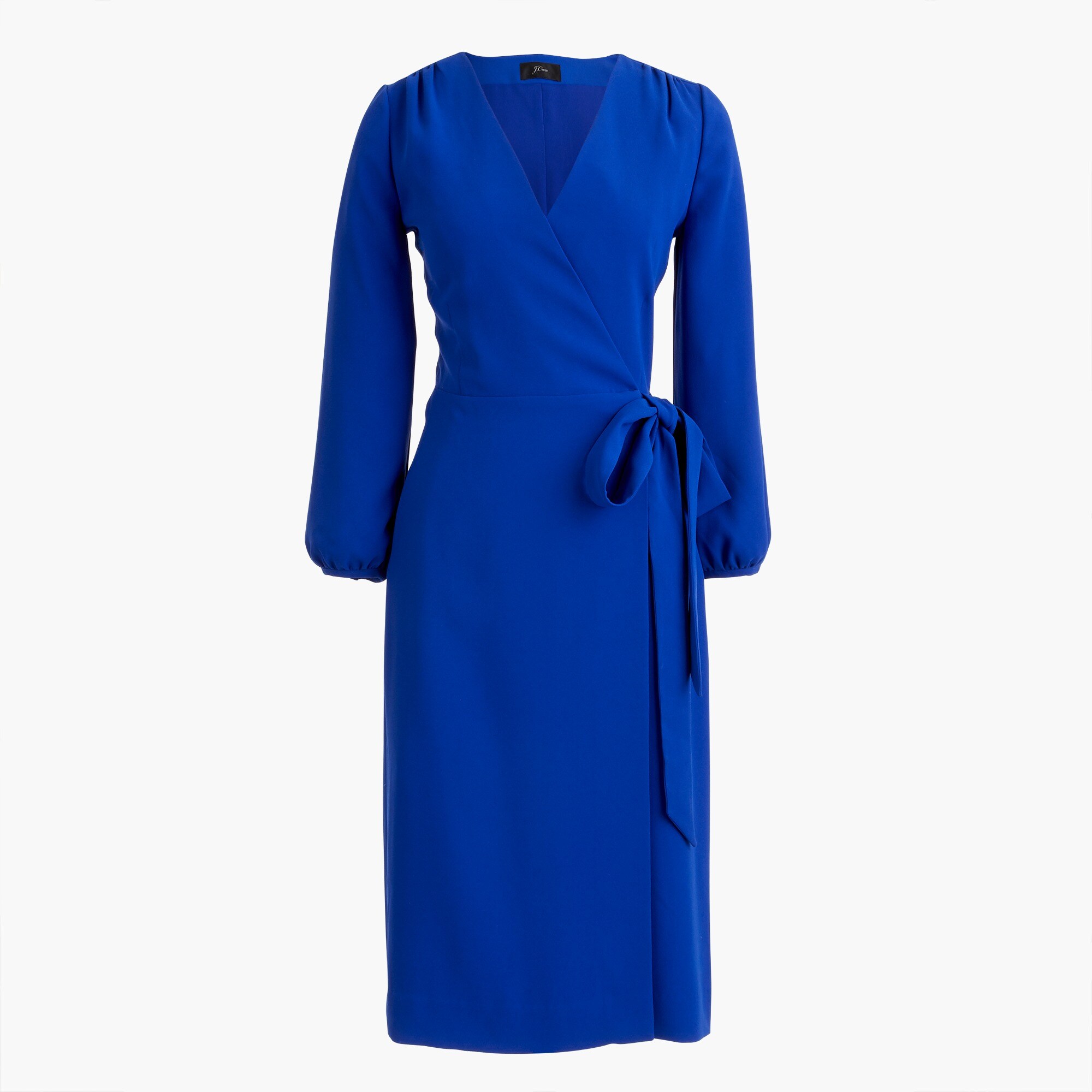 j.crew: wrap dress in 365 crepe for women, right side, view zoomed