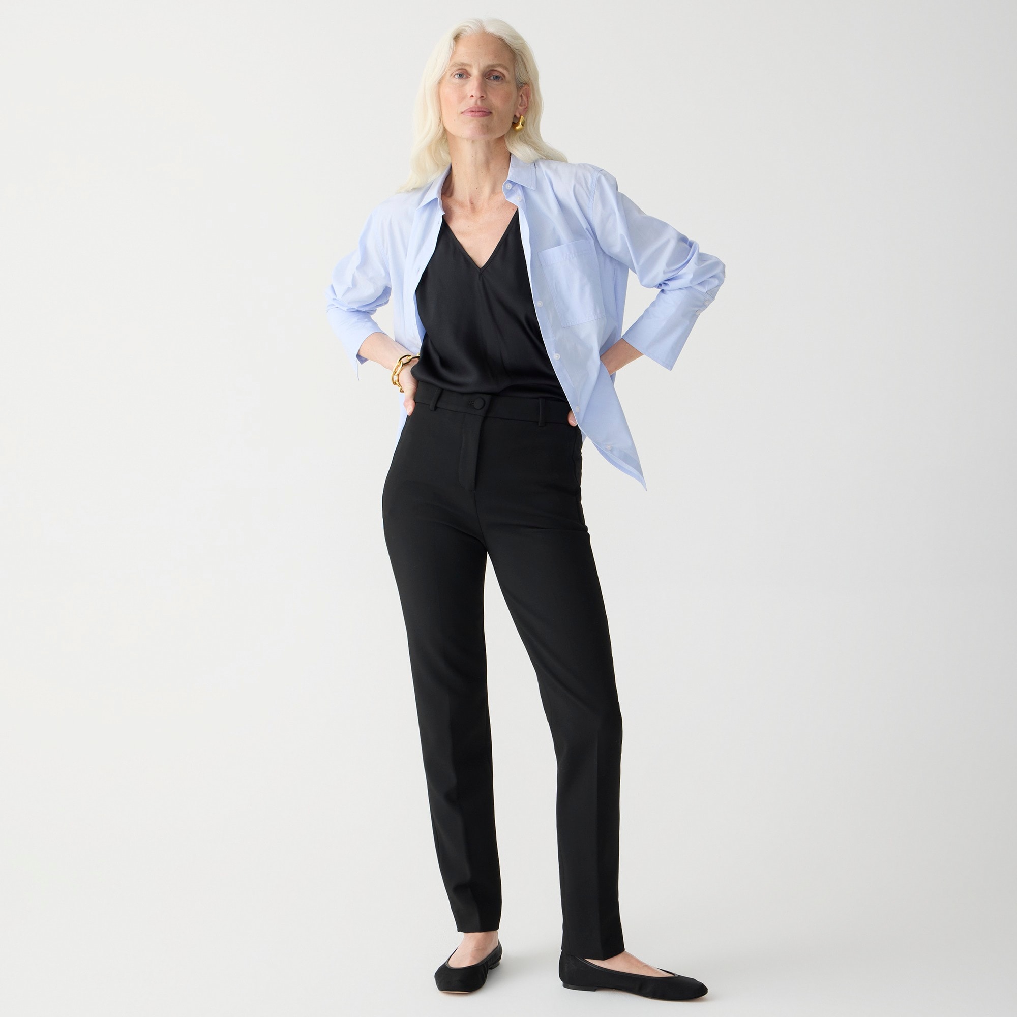 j.crew: high-rise cameron pant in four-season stretch for women