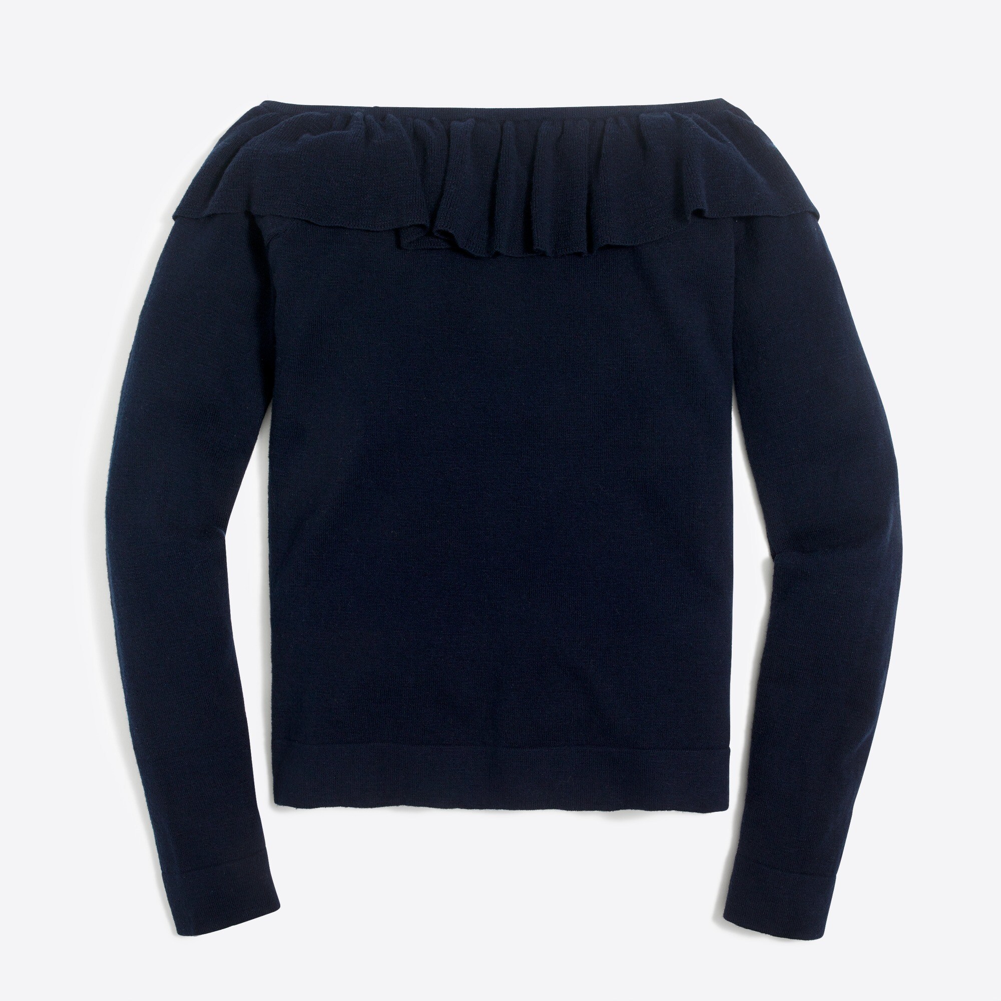 ruffle off-the-shoulder sweater for women