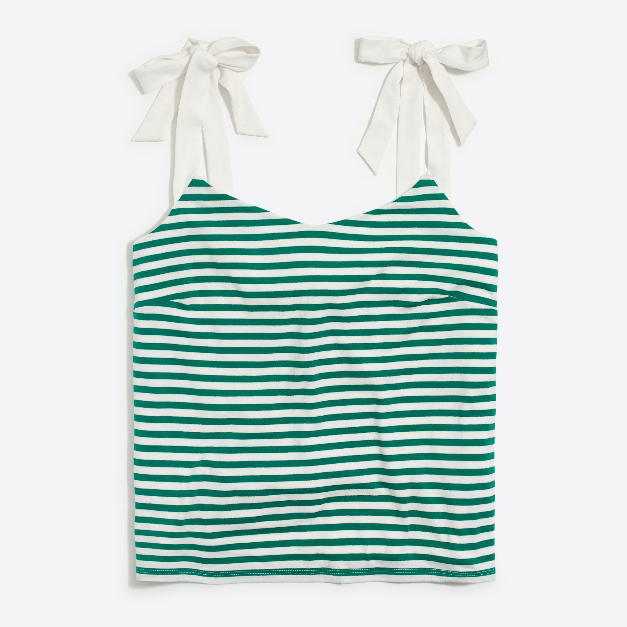 striped tie-shoulder tank top for women