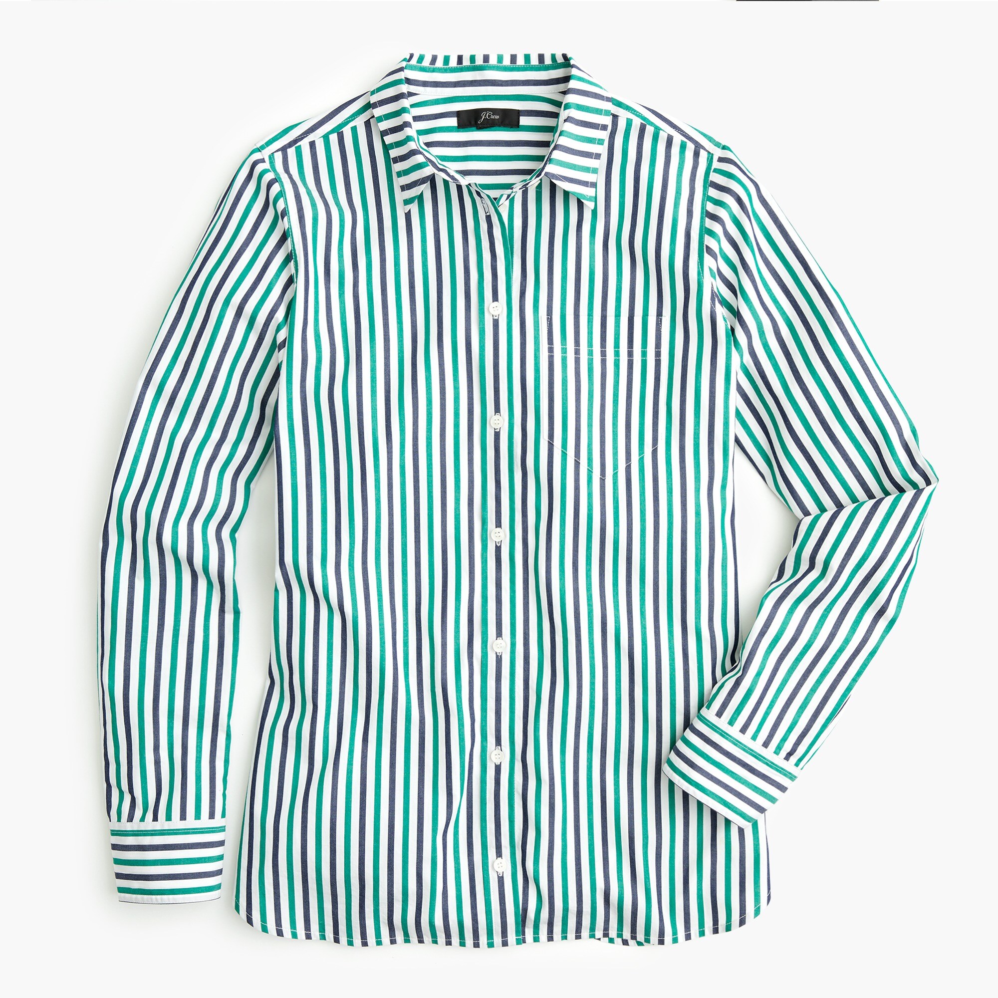 Classic-fit Boy Shirt In Trifecta Stripe For Women | J.Crew