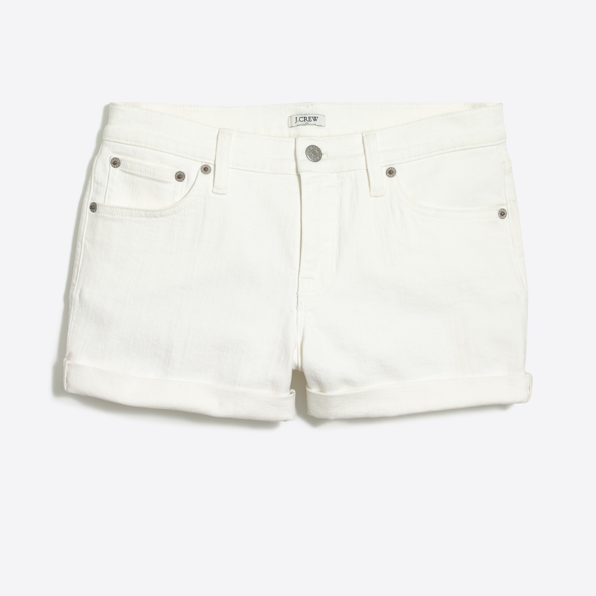 white denim short for women