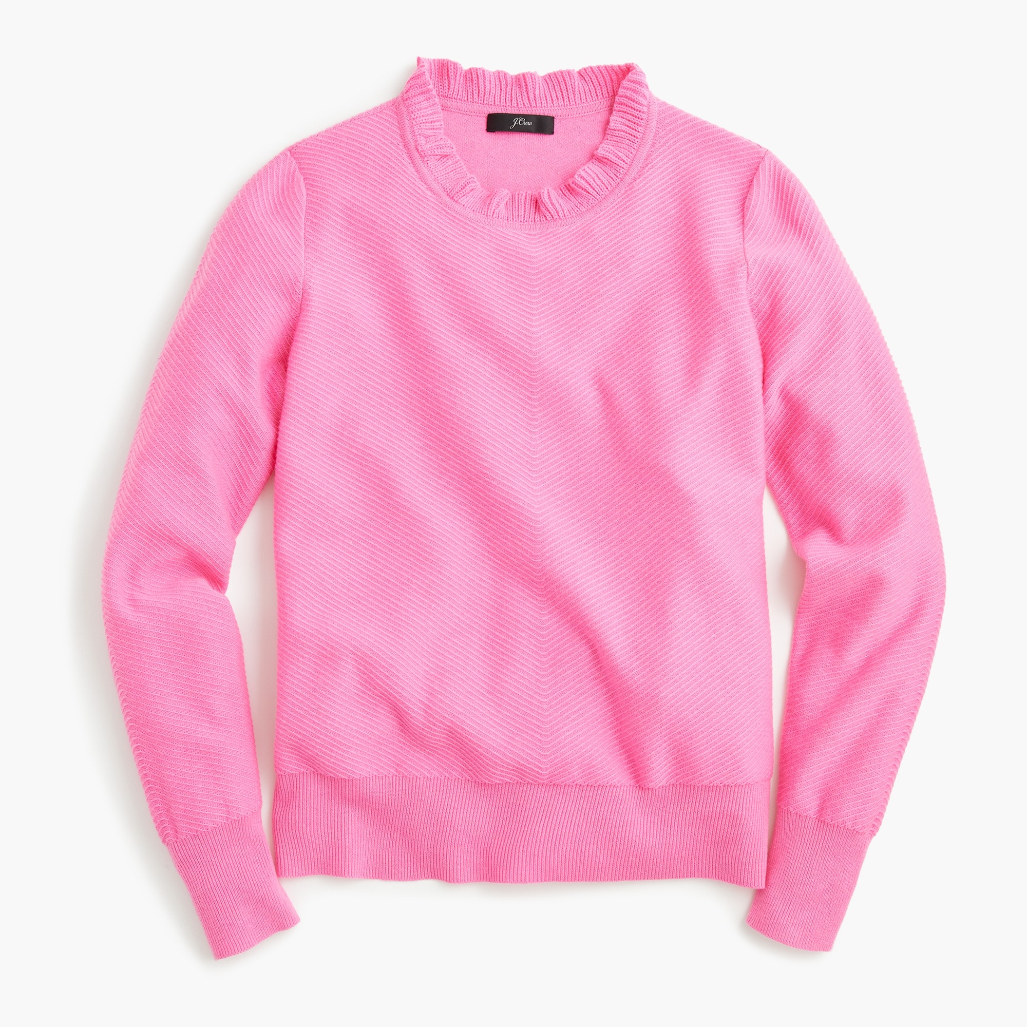 J.Crew: Ruffle-neck Pullover Sweater For Women