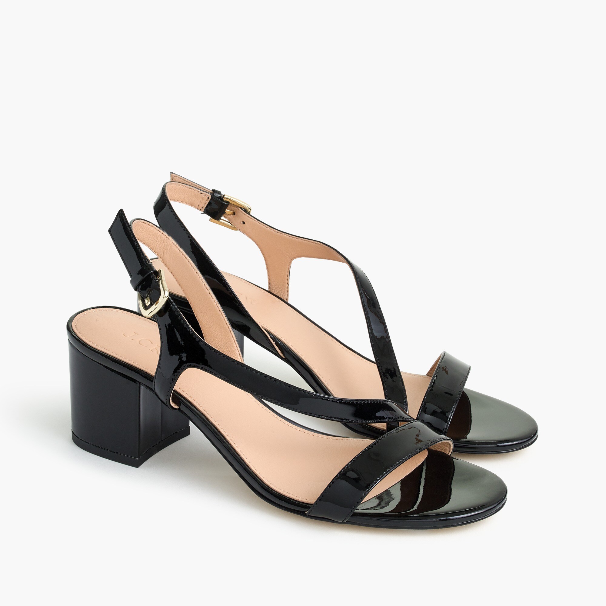 Women's Asymmetrical Strappy Sandals (60Mm) In Patent Leather Women's
