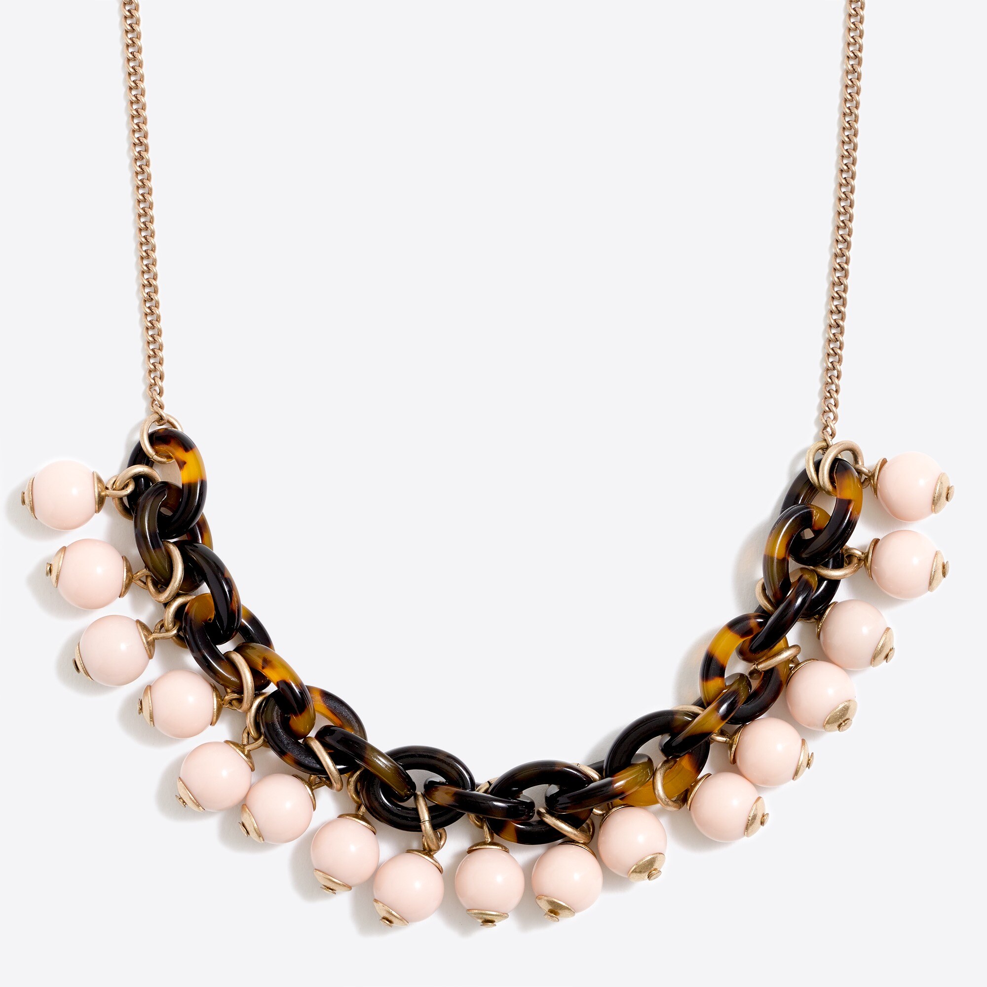 Tortoise link bauble necklace