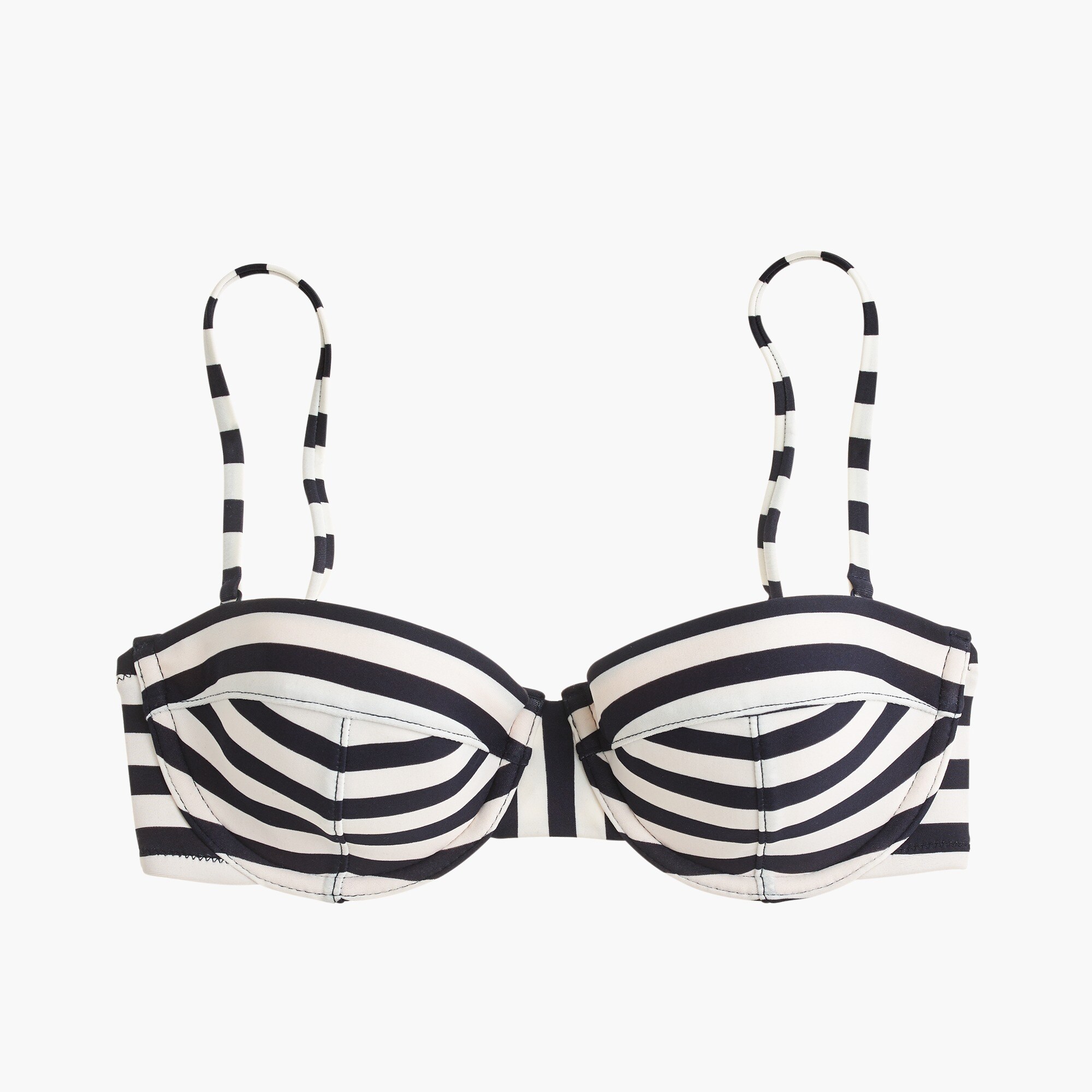 Underwire bikini top in classic stripe