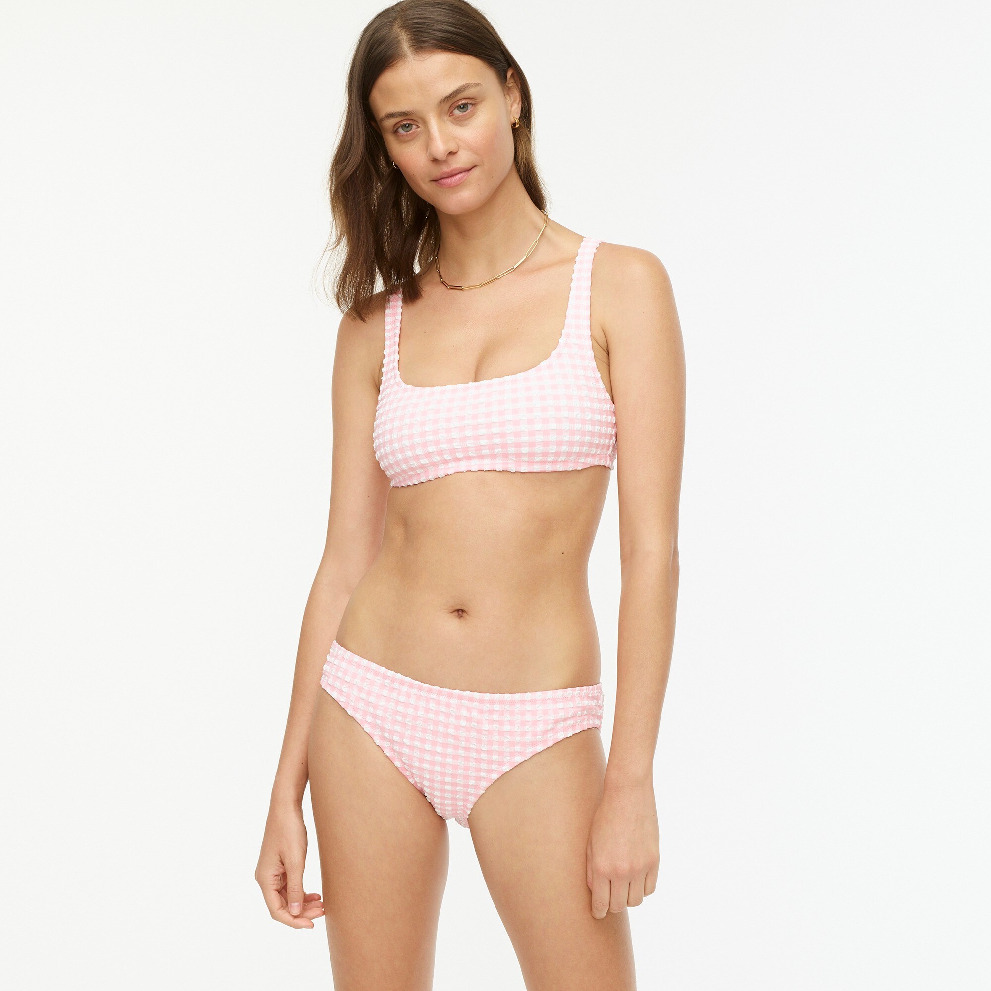 gingham bathing suit top