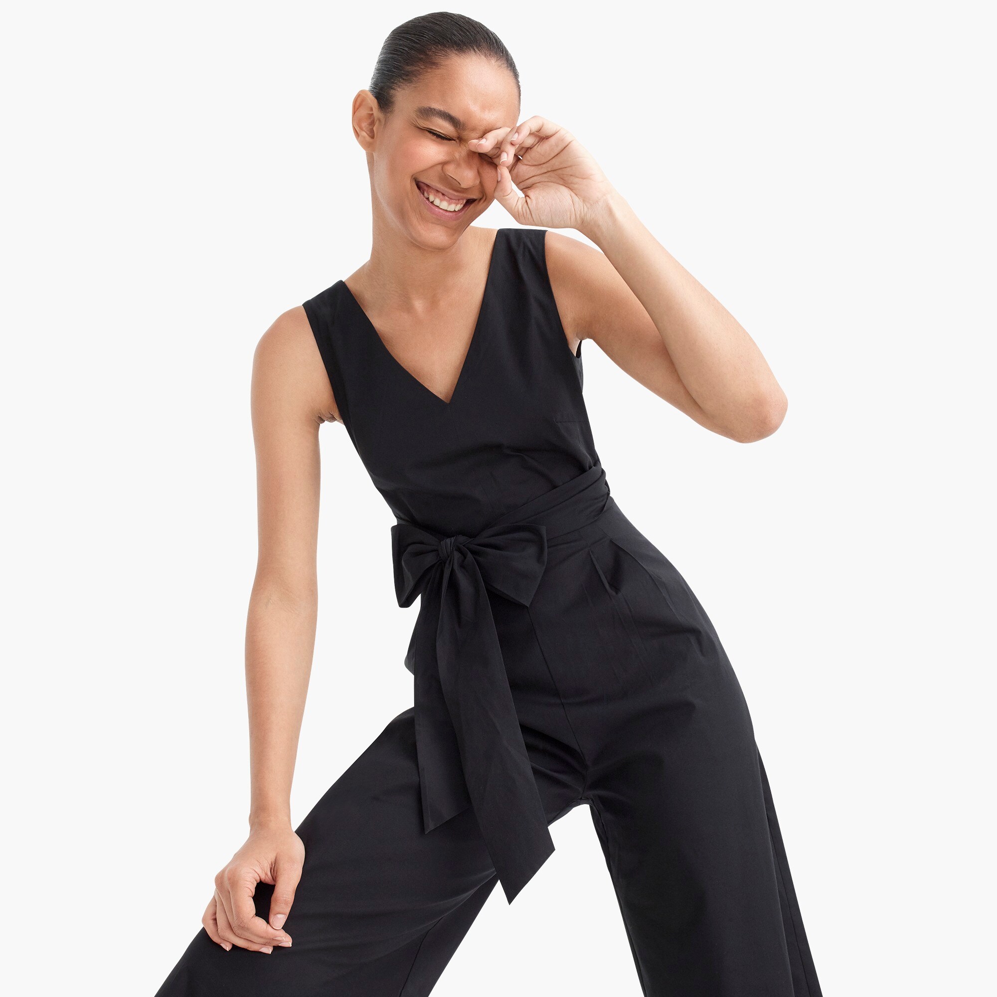 j crew wrap tie jumpsuit