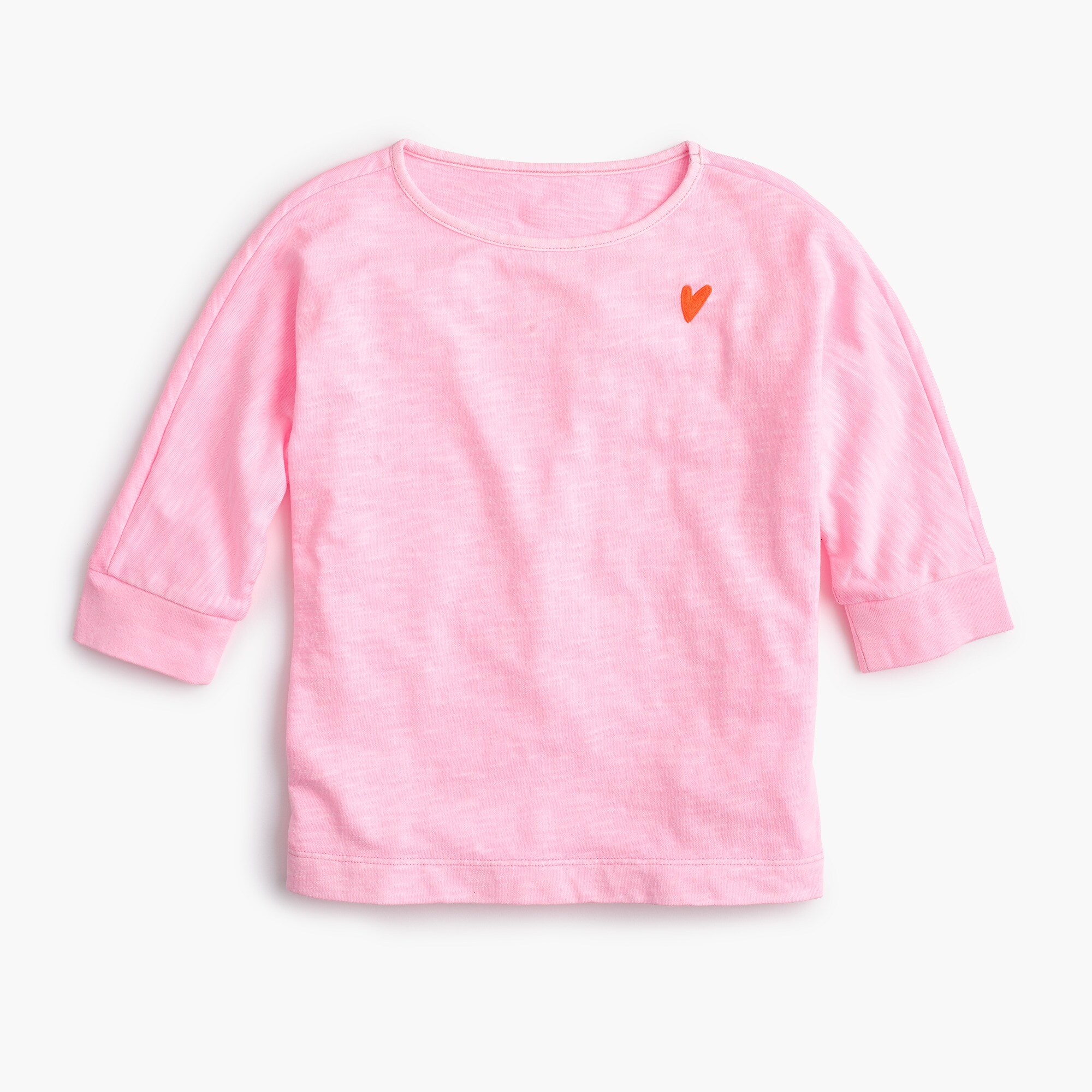 Girls' midsleeve T-shirt with tiny heart