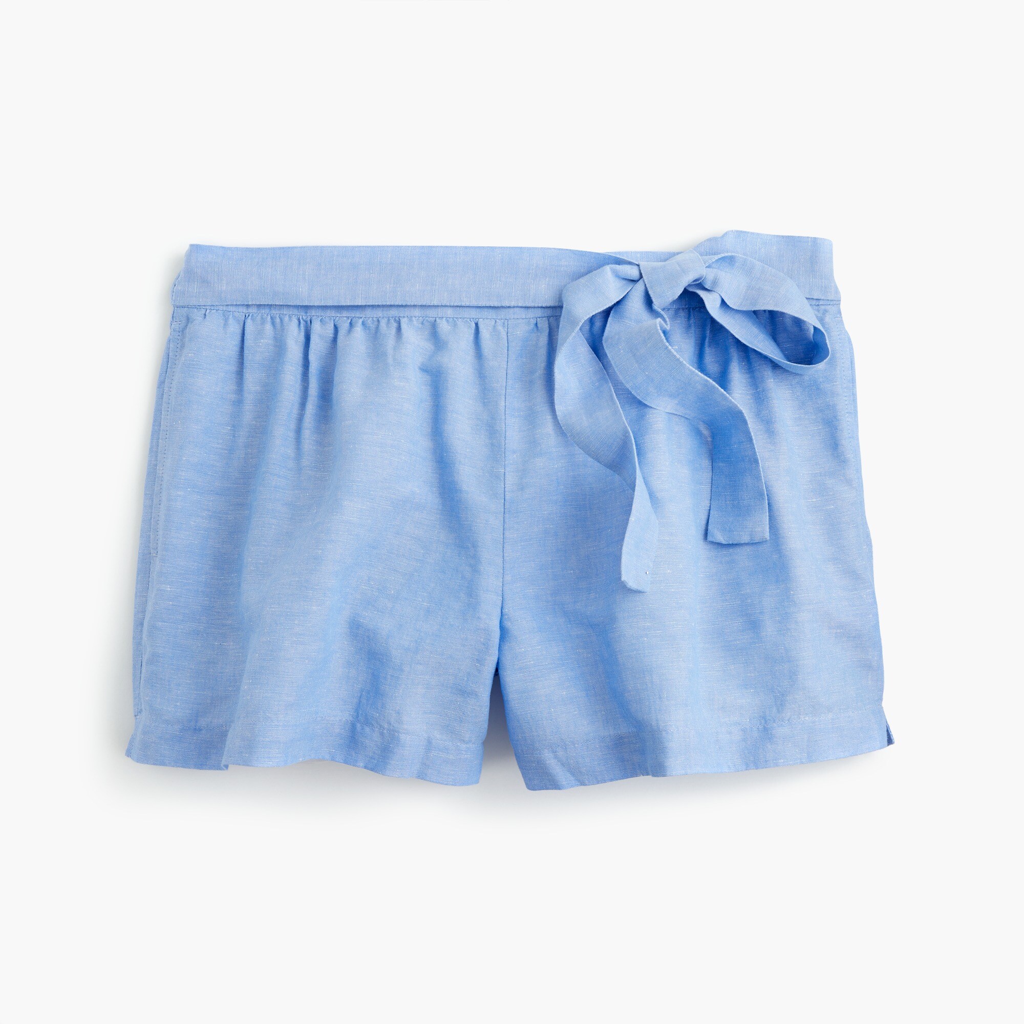 Linen short with side tie