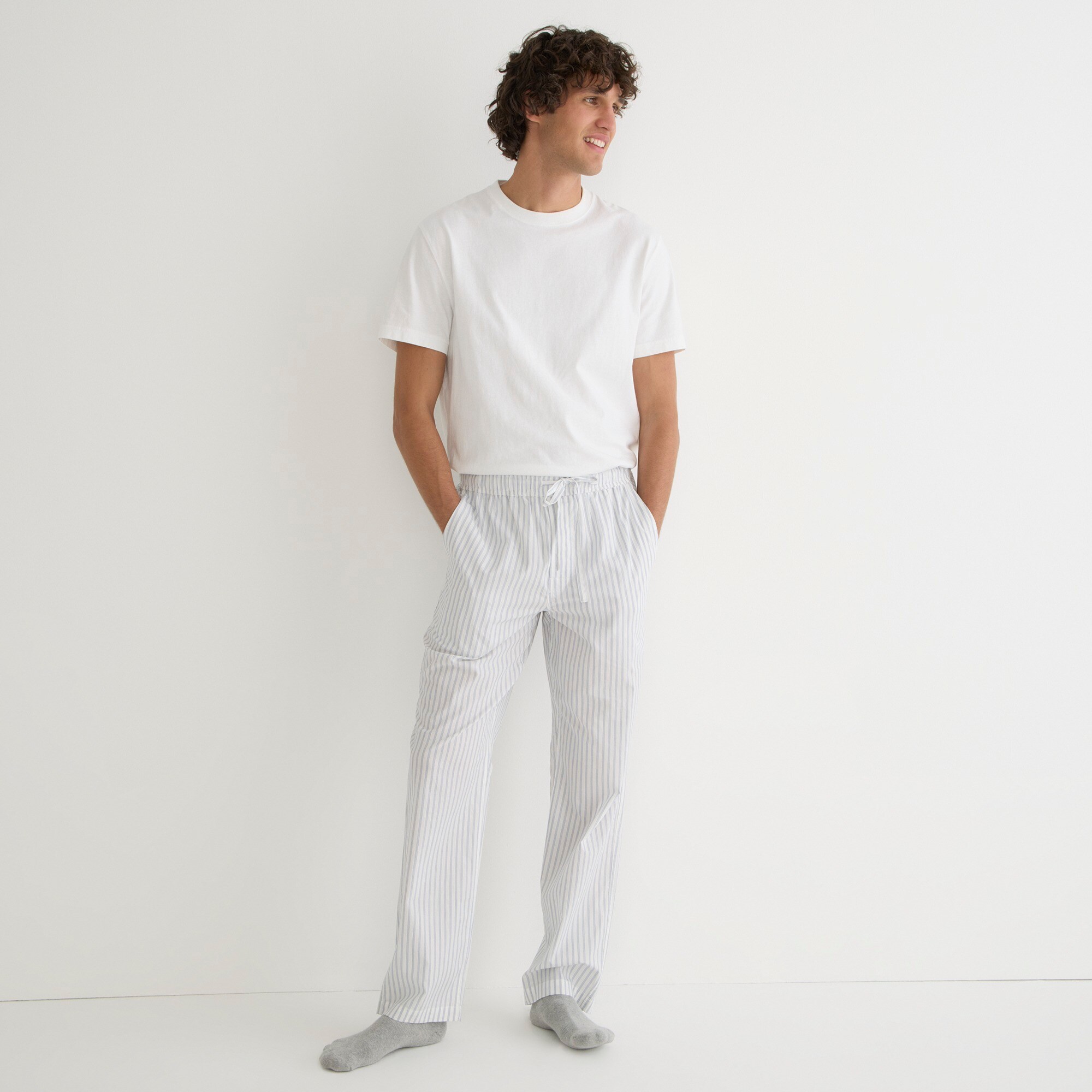 mens Pajama pant in cotton poplin