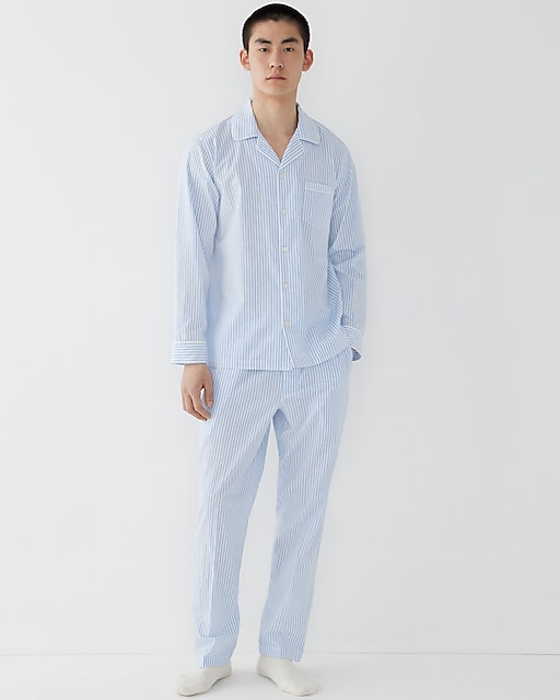mens Pajama set in cotton poplin