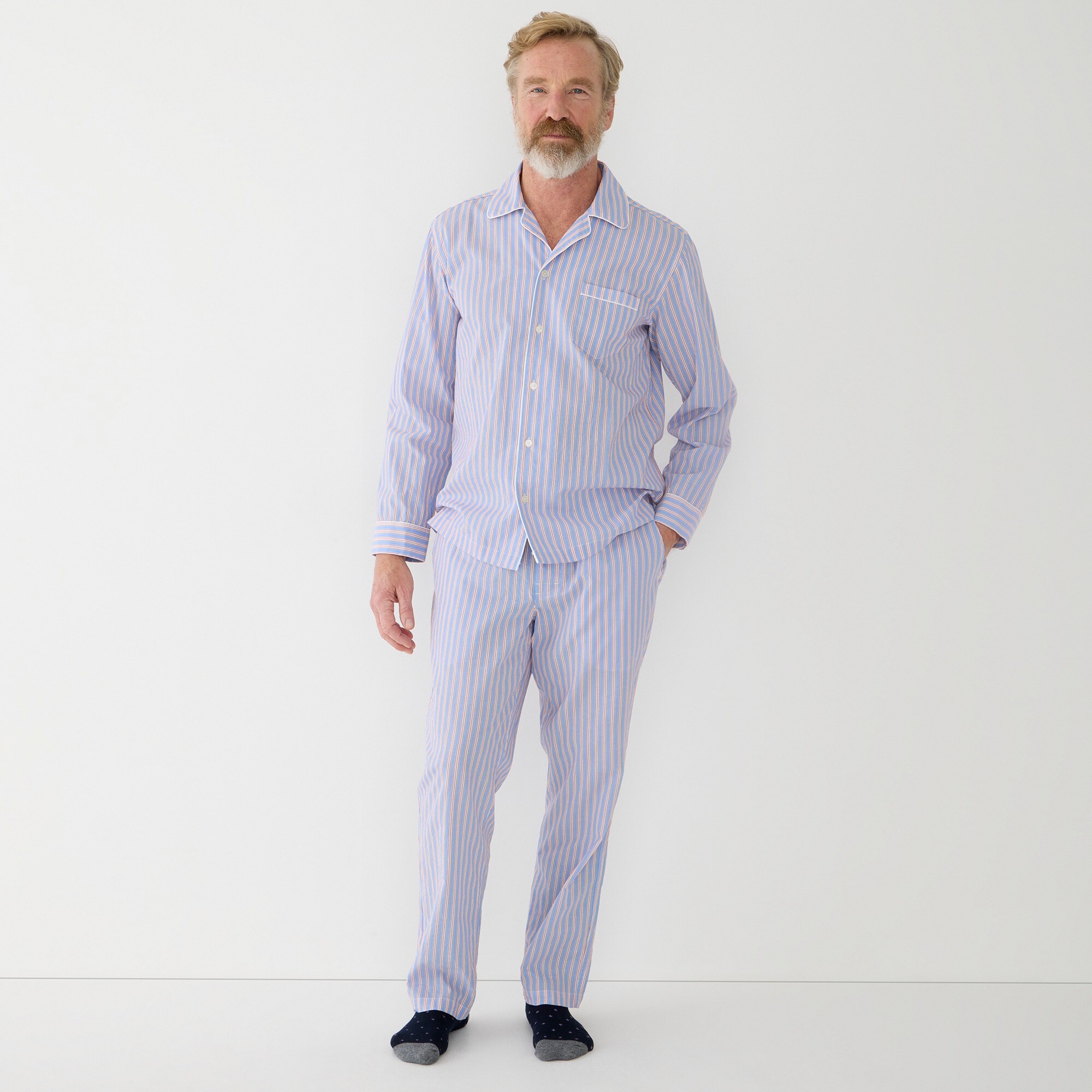 Pajama set in cotton poplin