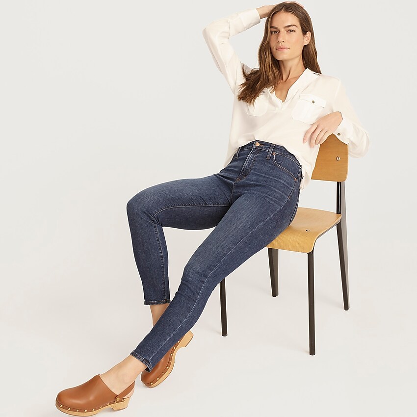 j.crew: curvy toothpick jean in dryden wash for women, right side, view zoomed