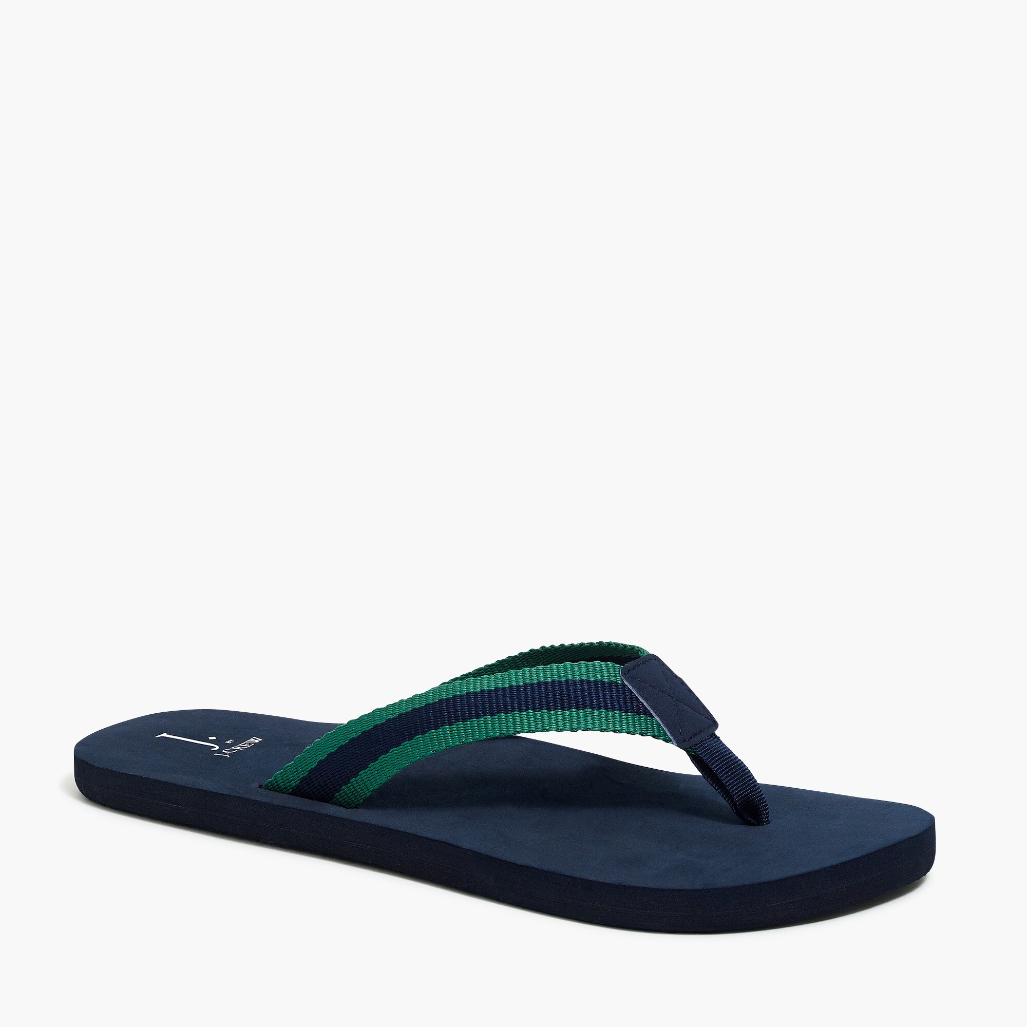 Striped flip-flops