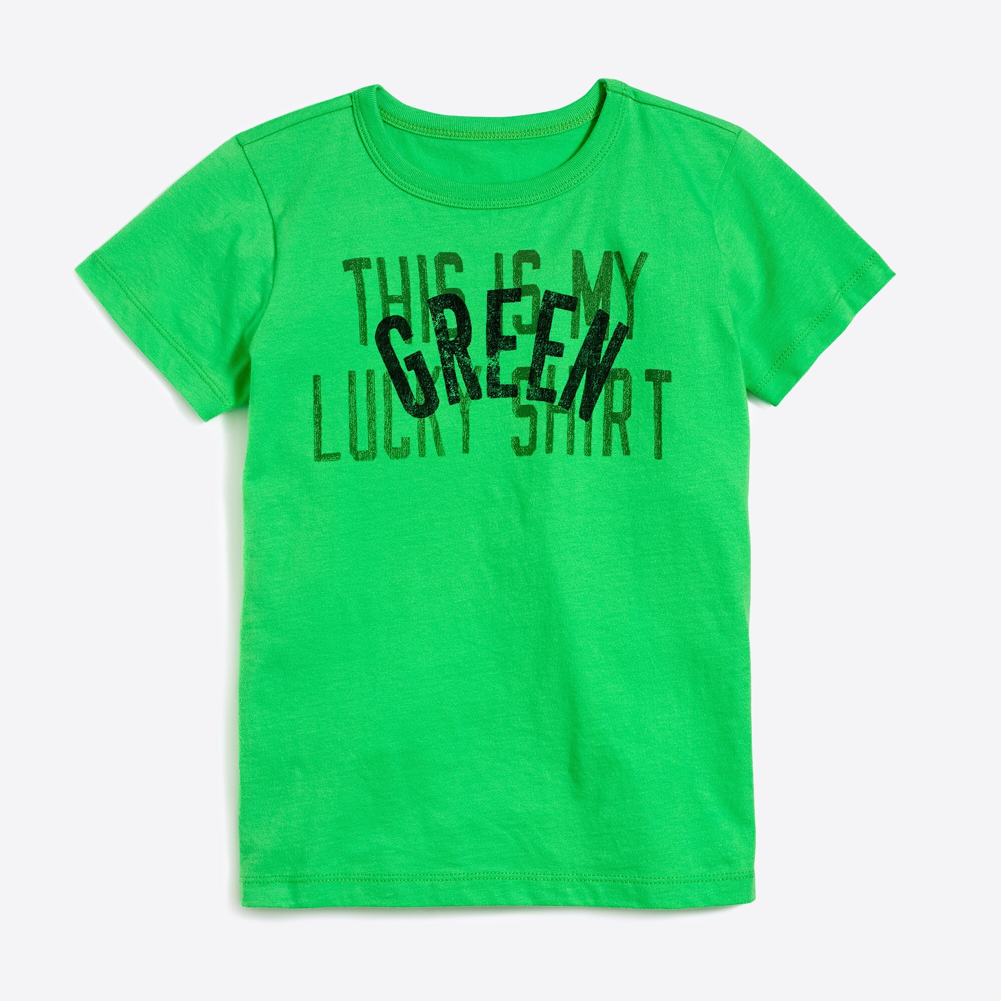 Boys' short-sleeve lucky green graphic tee