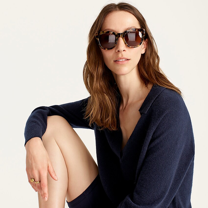 j.crew: cabana oversized sunglasses for women, right side, view zoomed