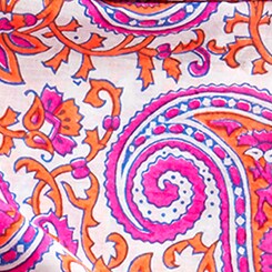 SZ Blockprints™ for J.Crew sarong-scarf HOT PINK/ORANGE PAISLEY j.crew: sz blockprints™ for j.crew sarong-scarf for women