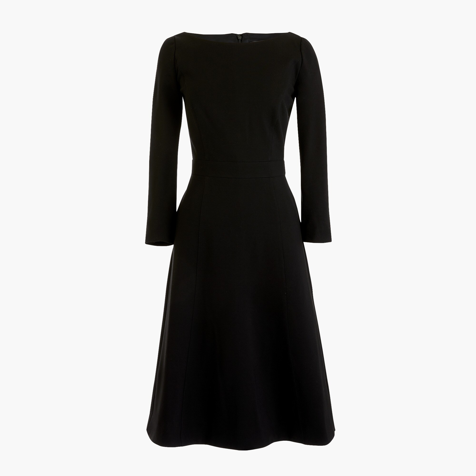 Fit and flare sheath dress in stretch ponte