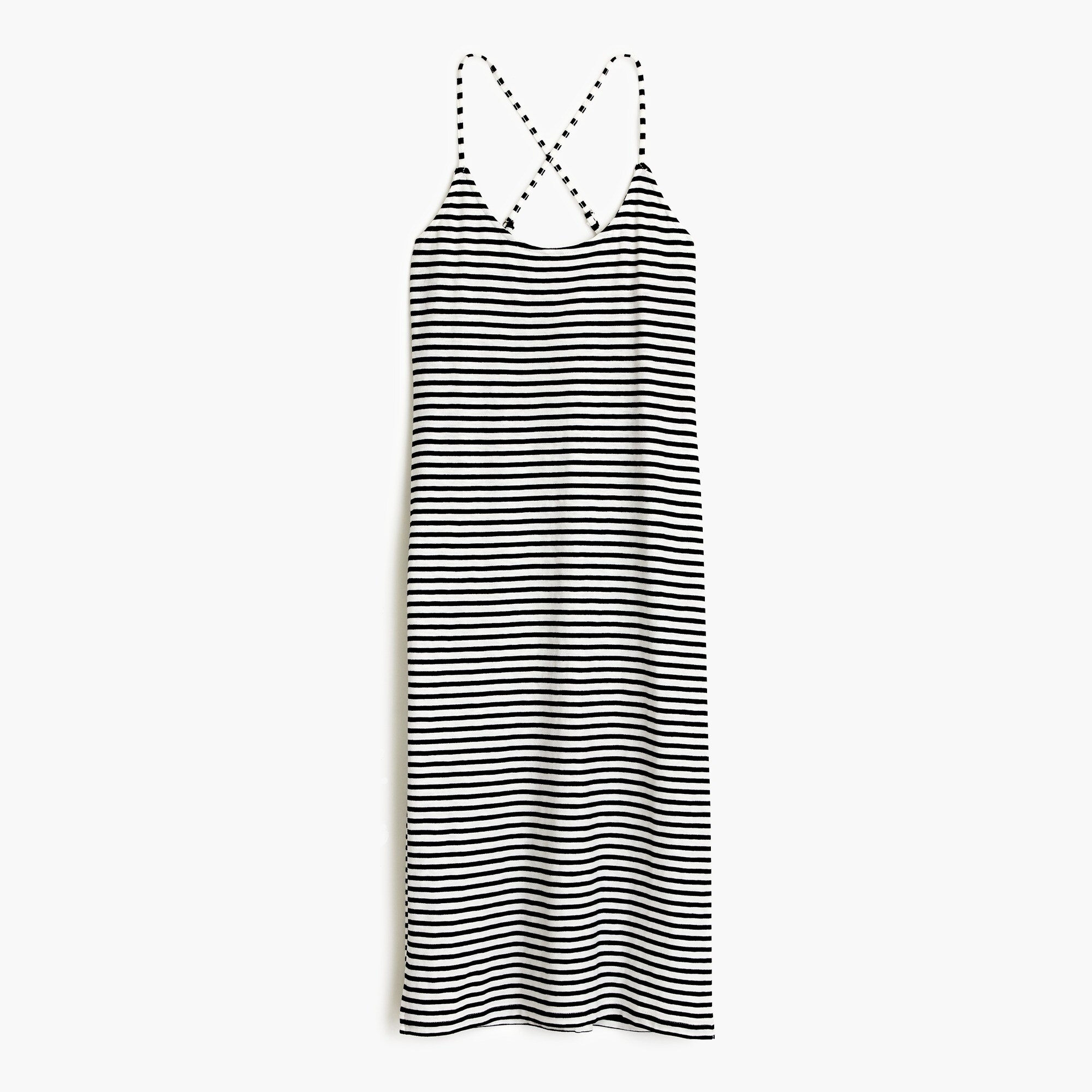 Strappy knit midi dress in stripe