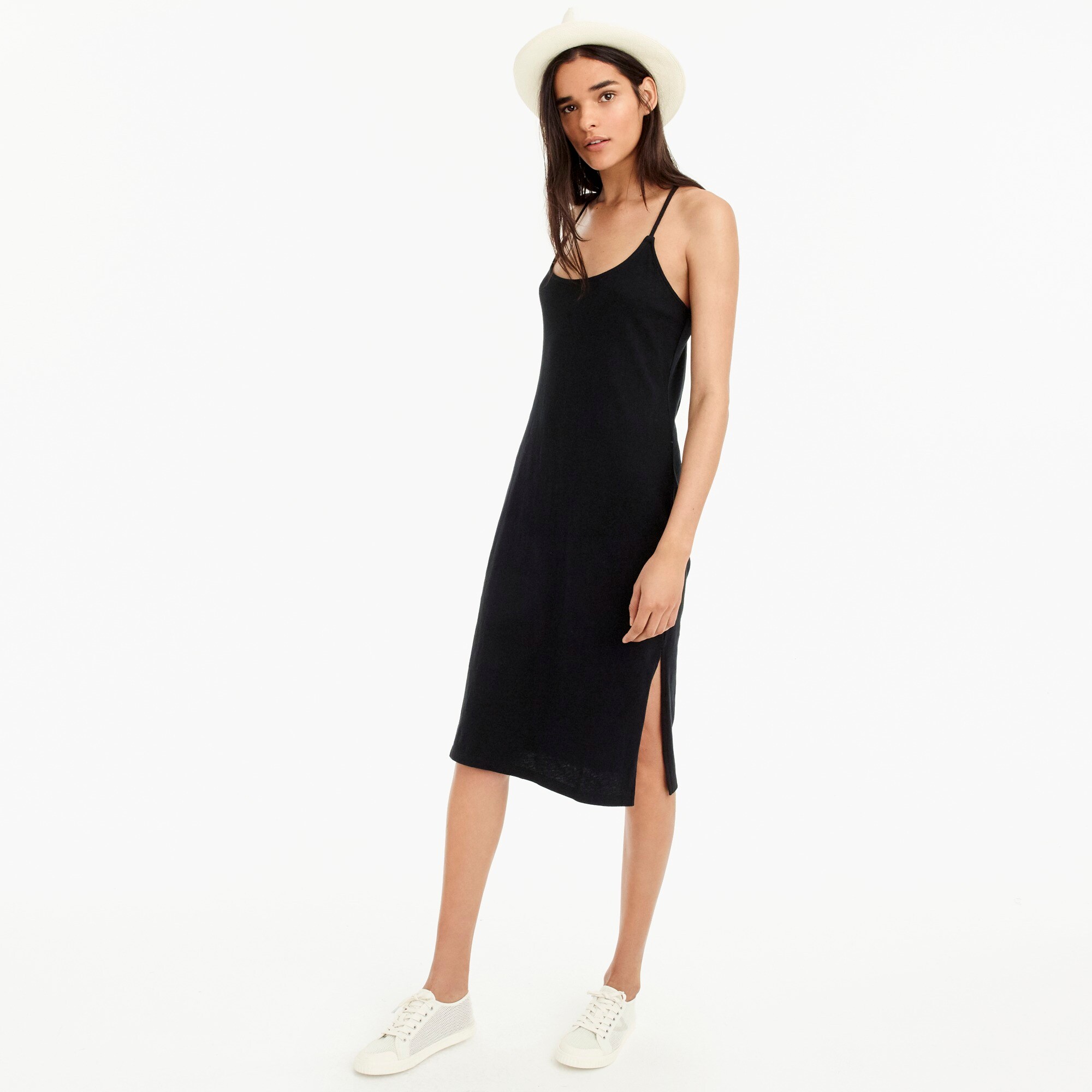j crew strappy knit midi dress