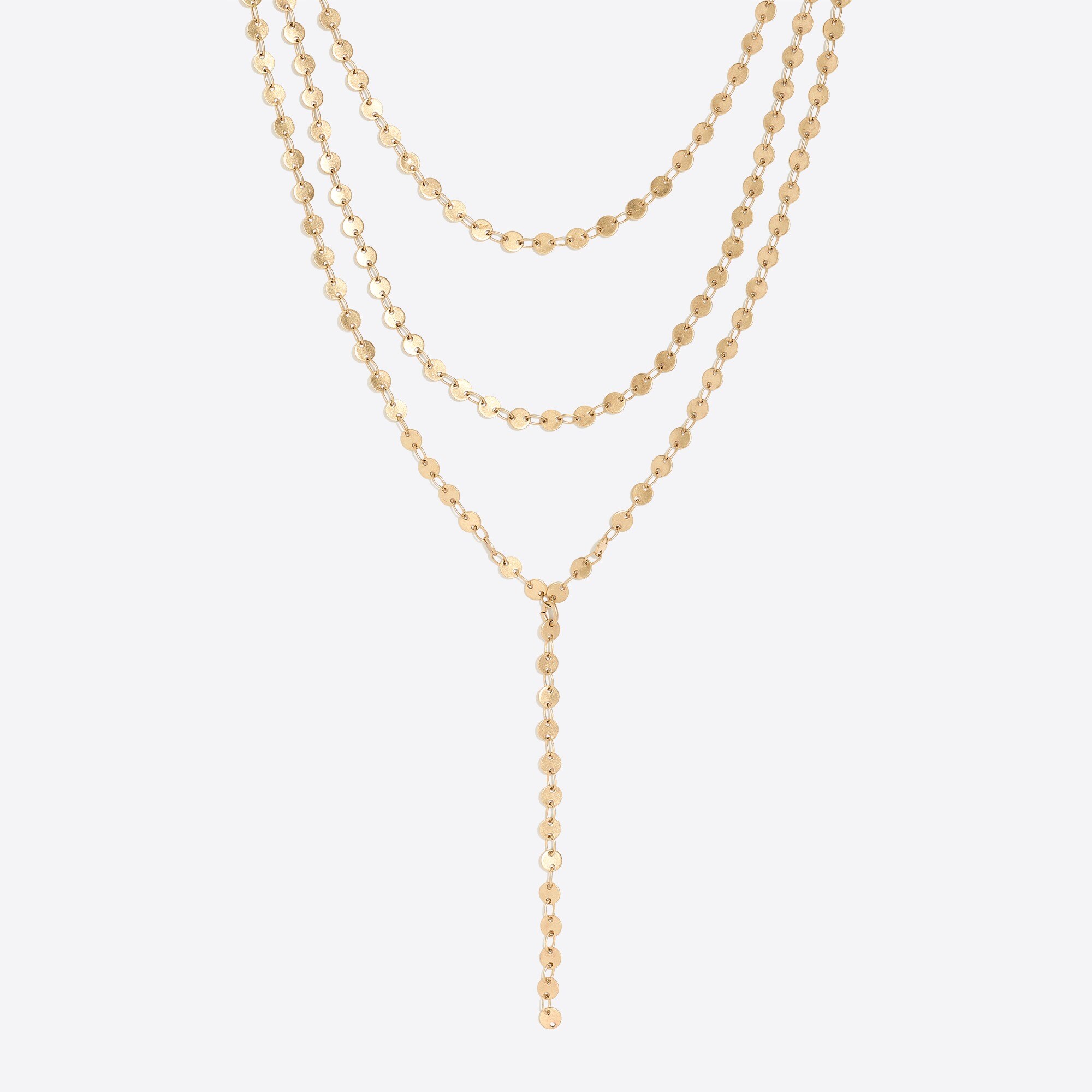 Golden sun layered Y-necklace