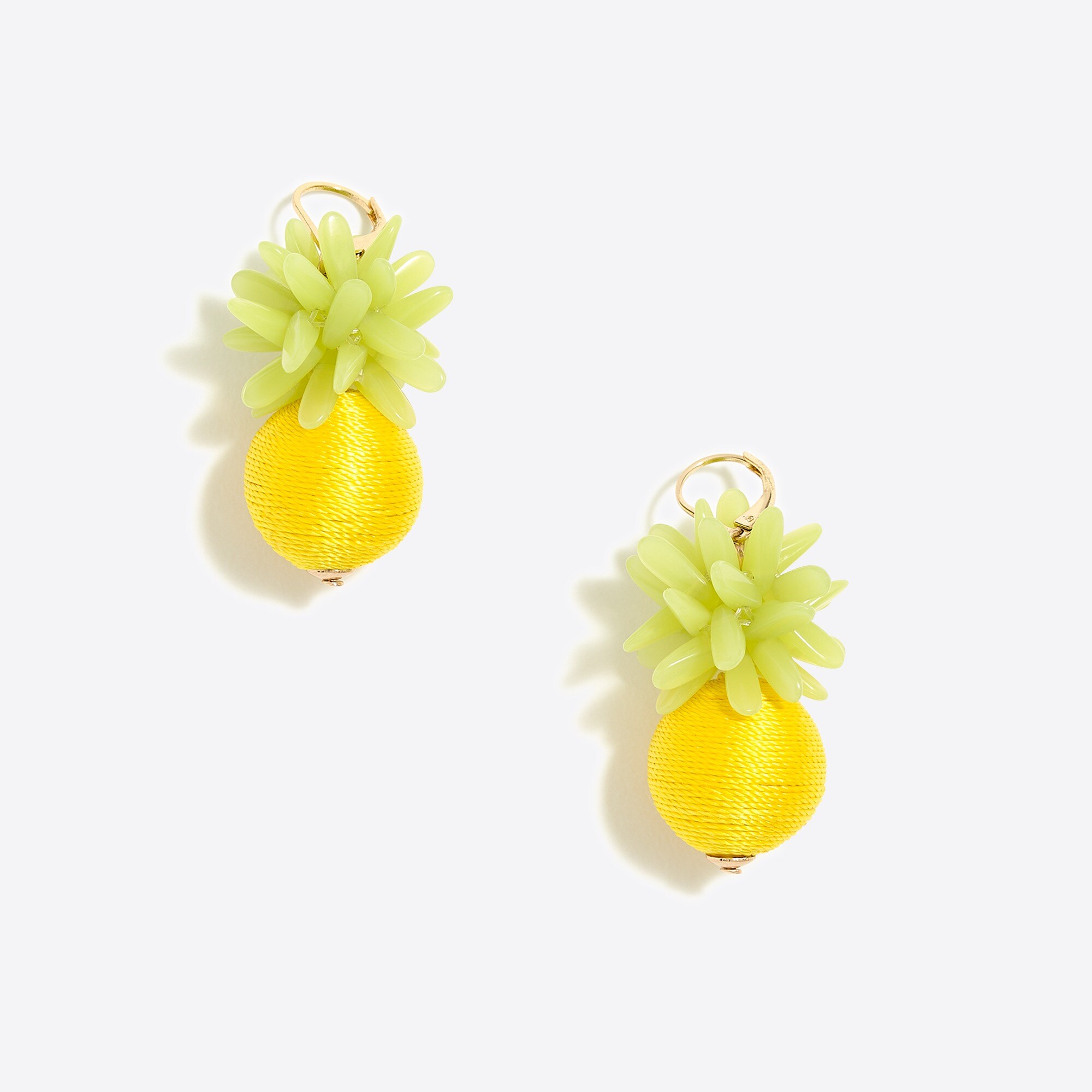Pineapple and thread drop earrings