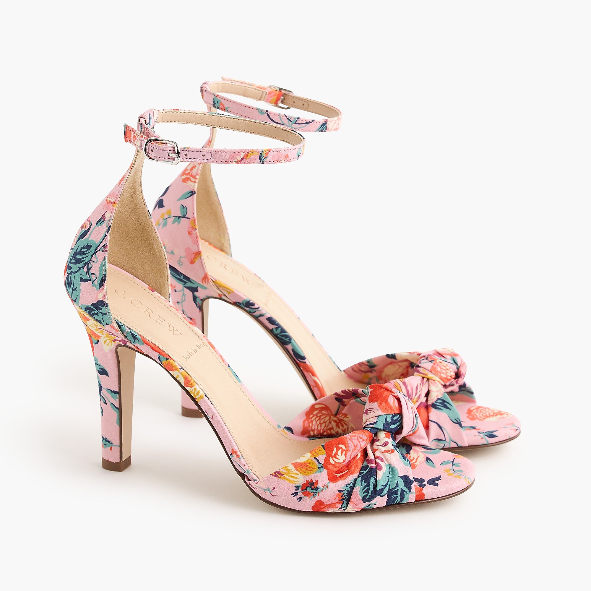 Women's Knotted High-Heel Sandals In Liberty® Floral - Women's Sandals ...