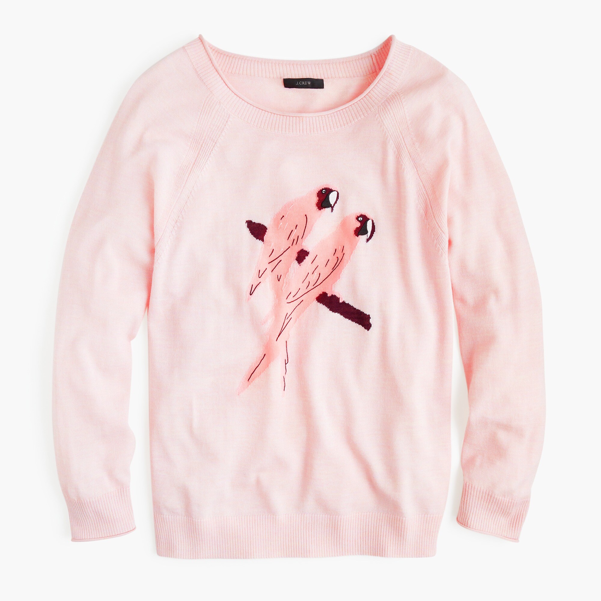 Merino wool crewneck sweater in parrot