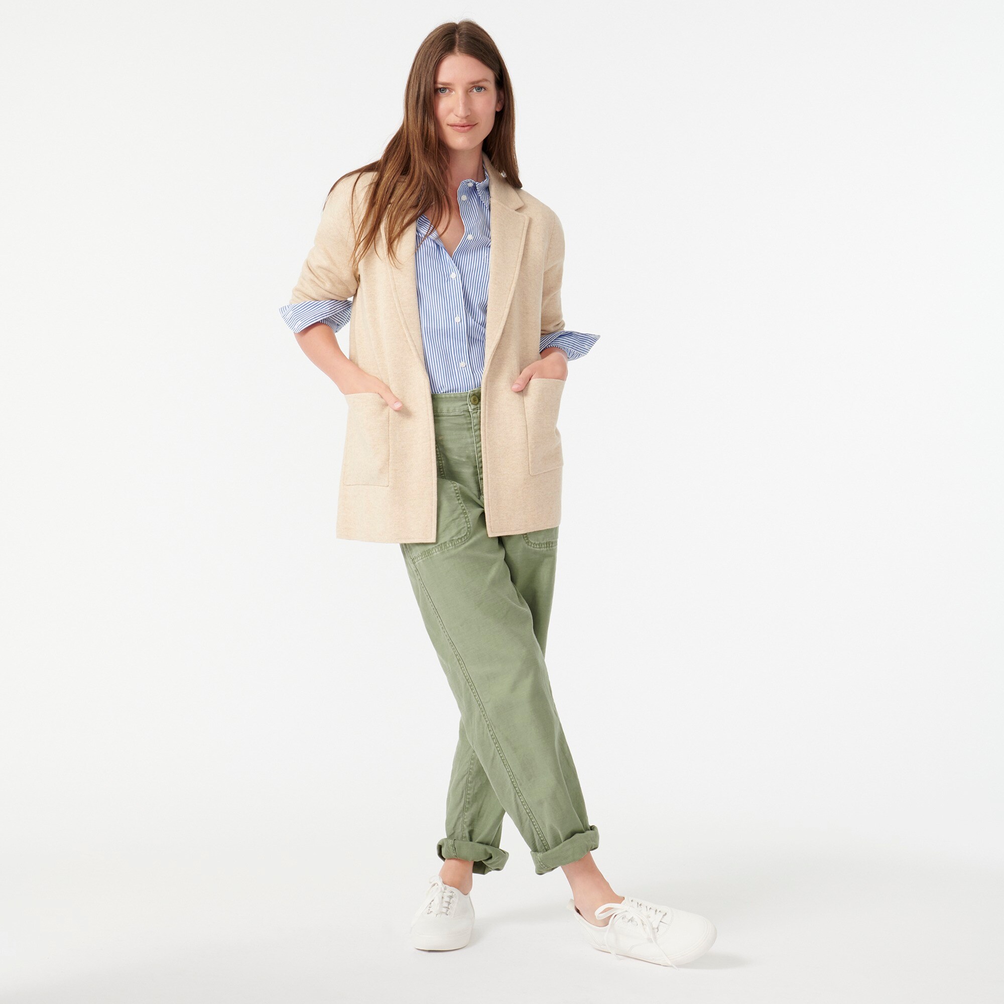 j.crew: sophie open-front sweater-blazer for women. #fashionover50 #casualwear