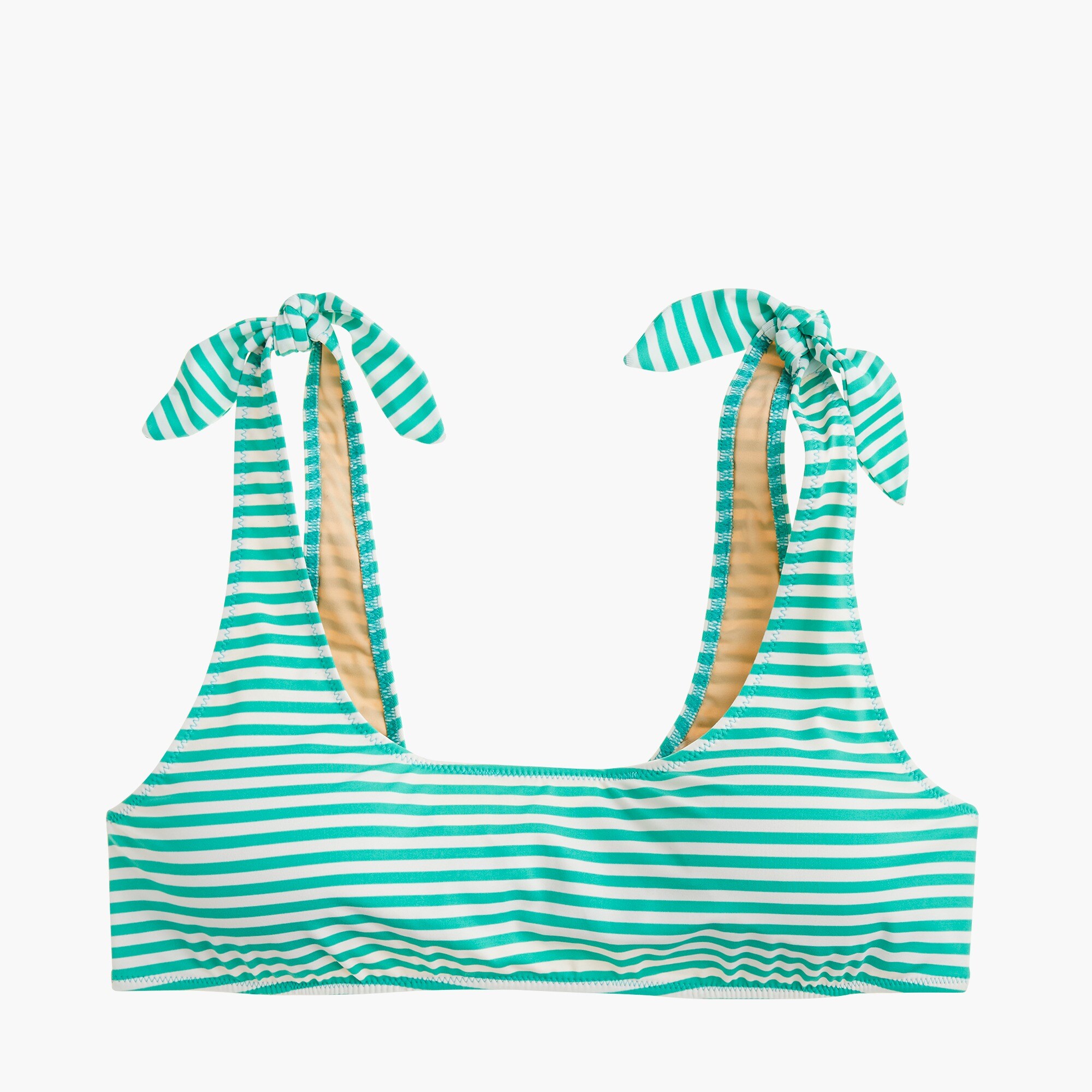 J.Crew Playa printed Nantucket tie-shoulder bikini top