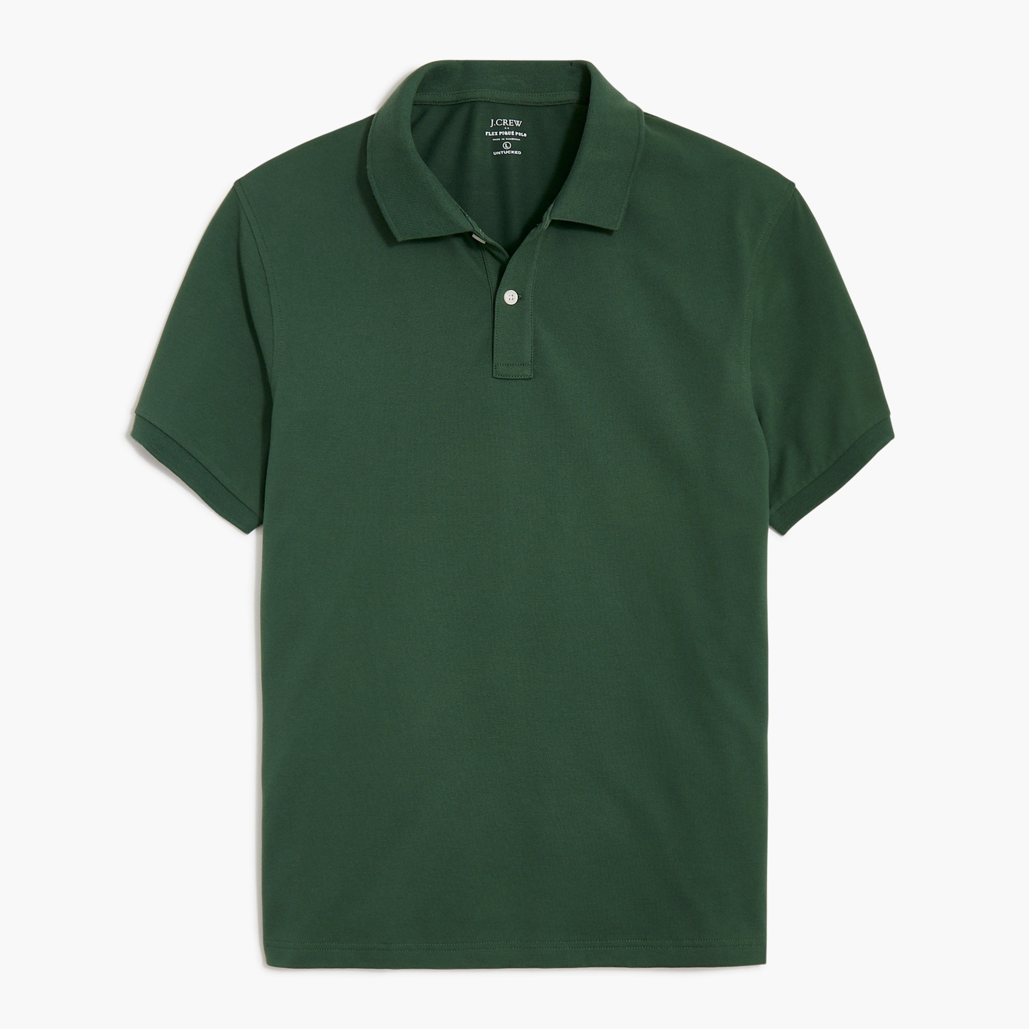 Untucked-fit flex piqué polo shirt