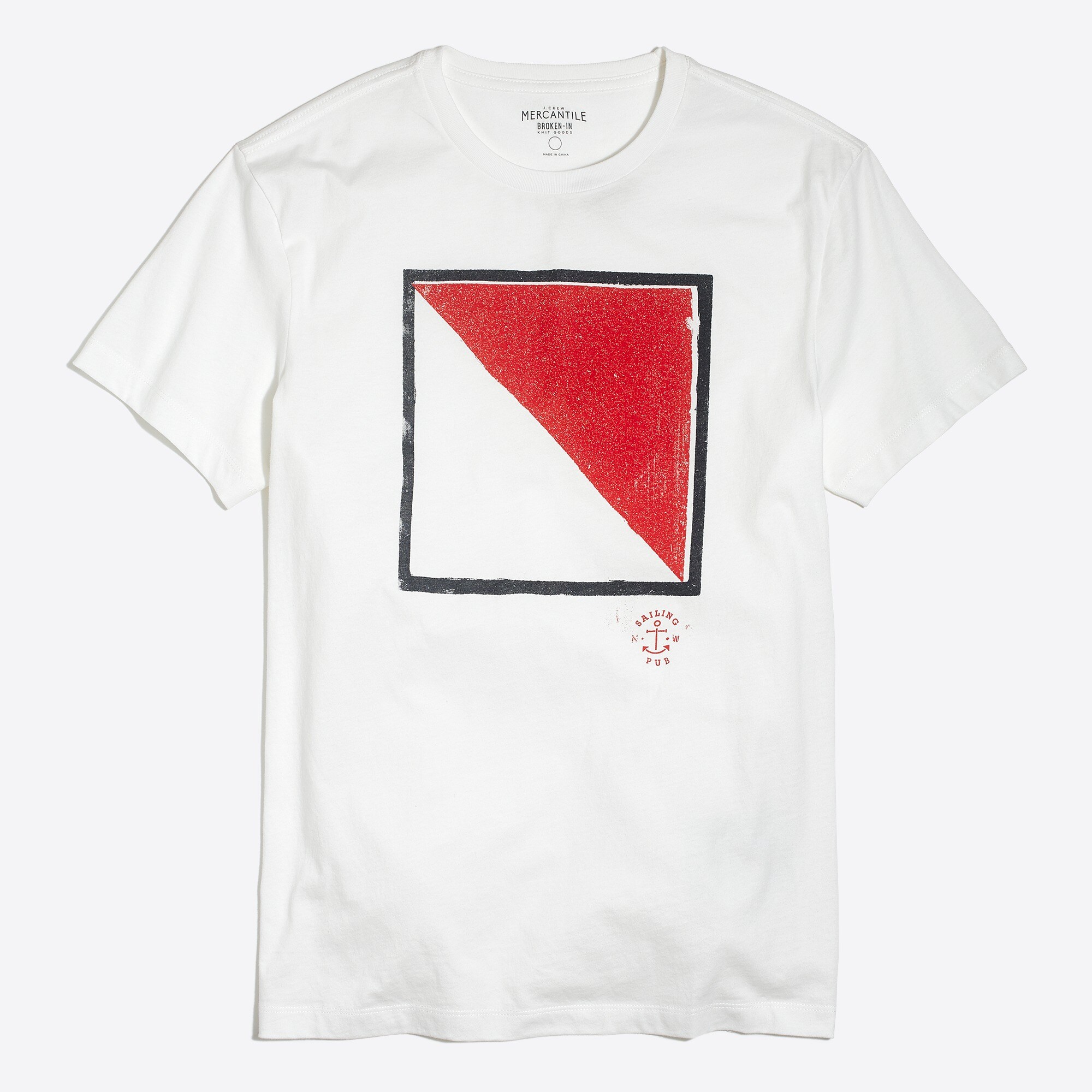 J.Crew Mercantile Broken-in nautical flag tee