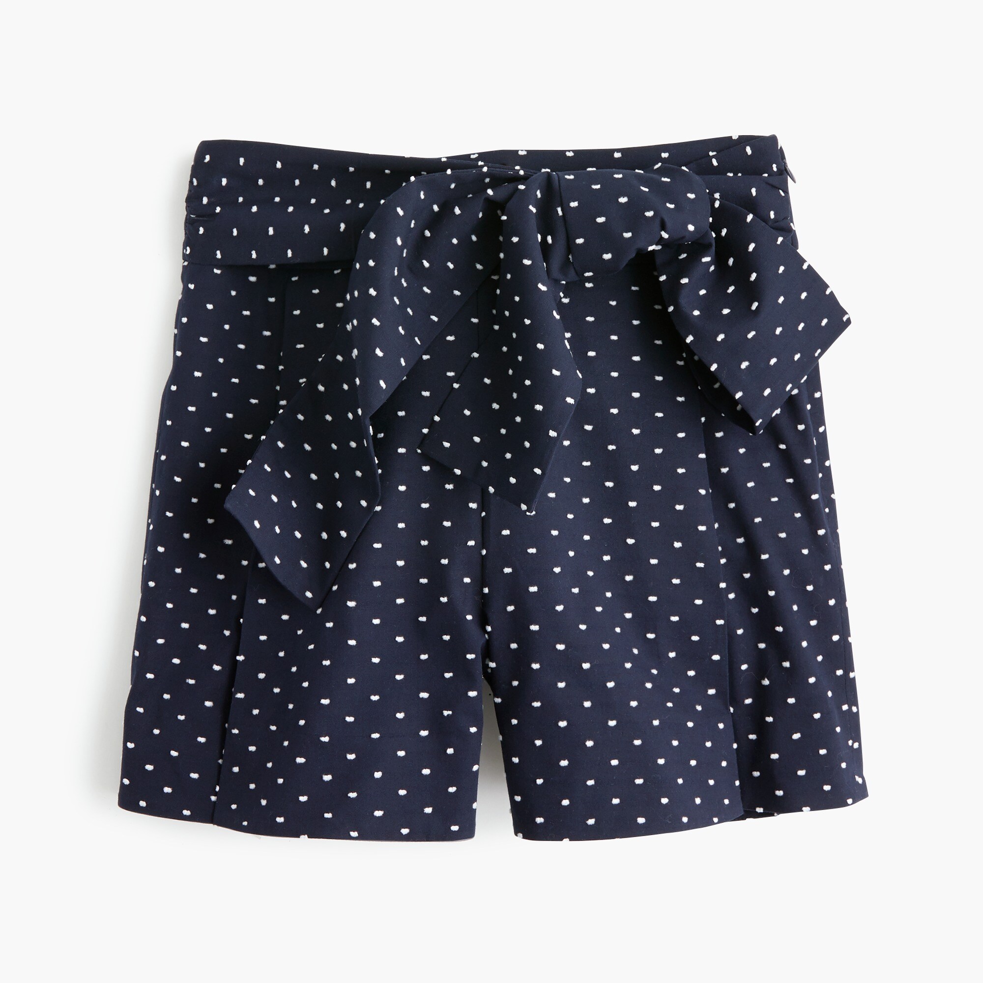 Tie-waist short in clip dot