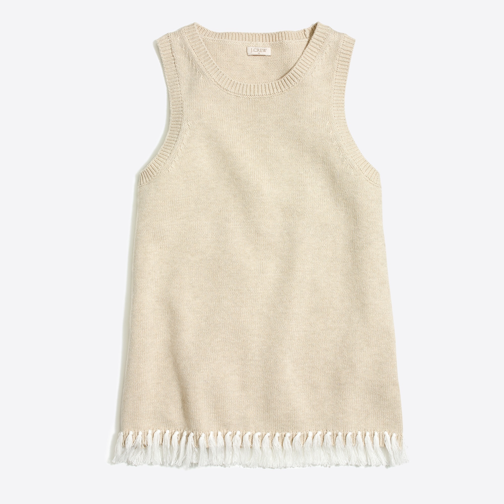 Sweater Tank Top With Fringe Hem For Women | Factory