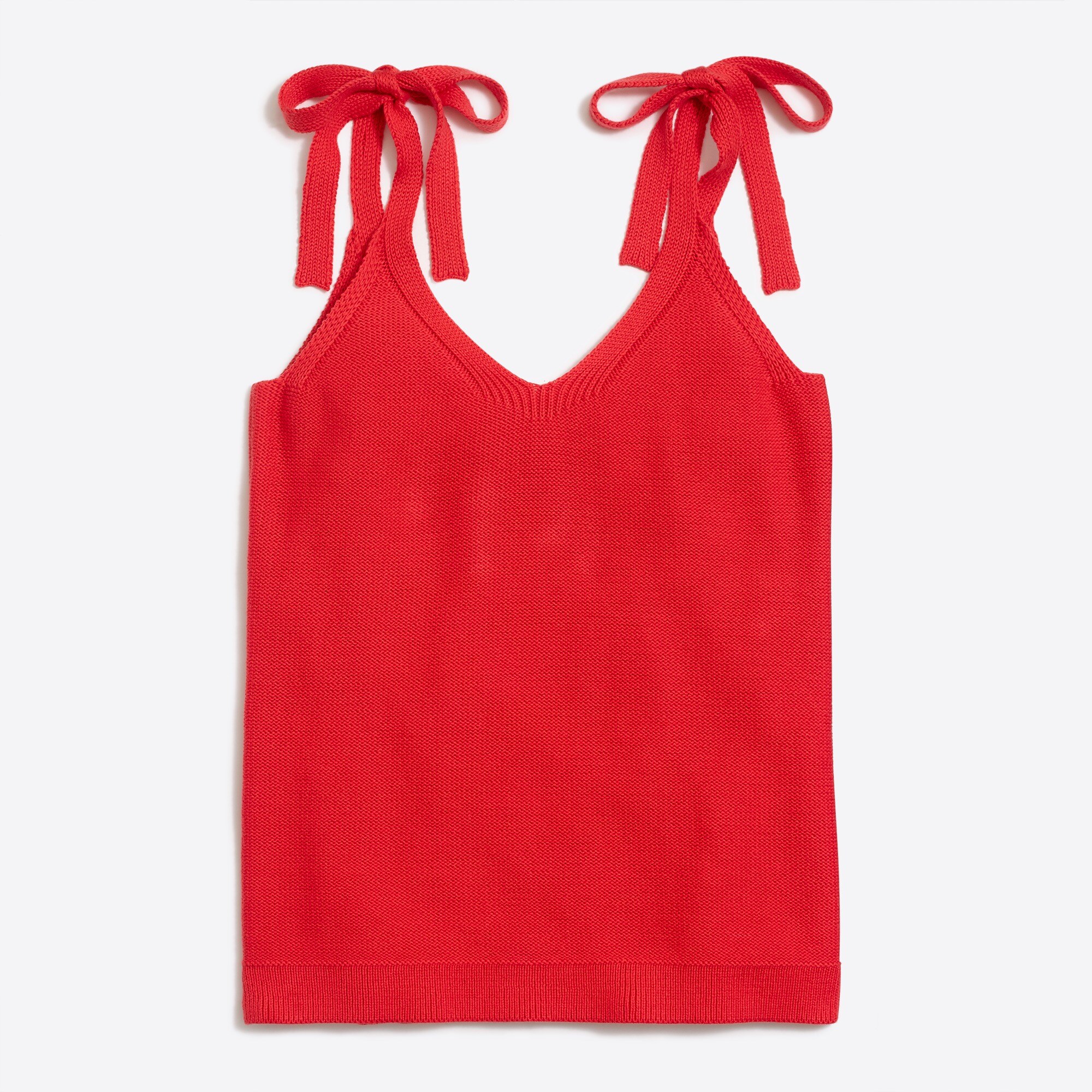 Tie-shoulder sweater tank top