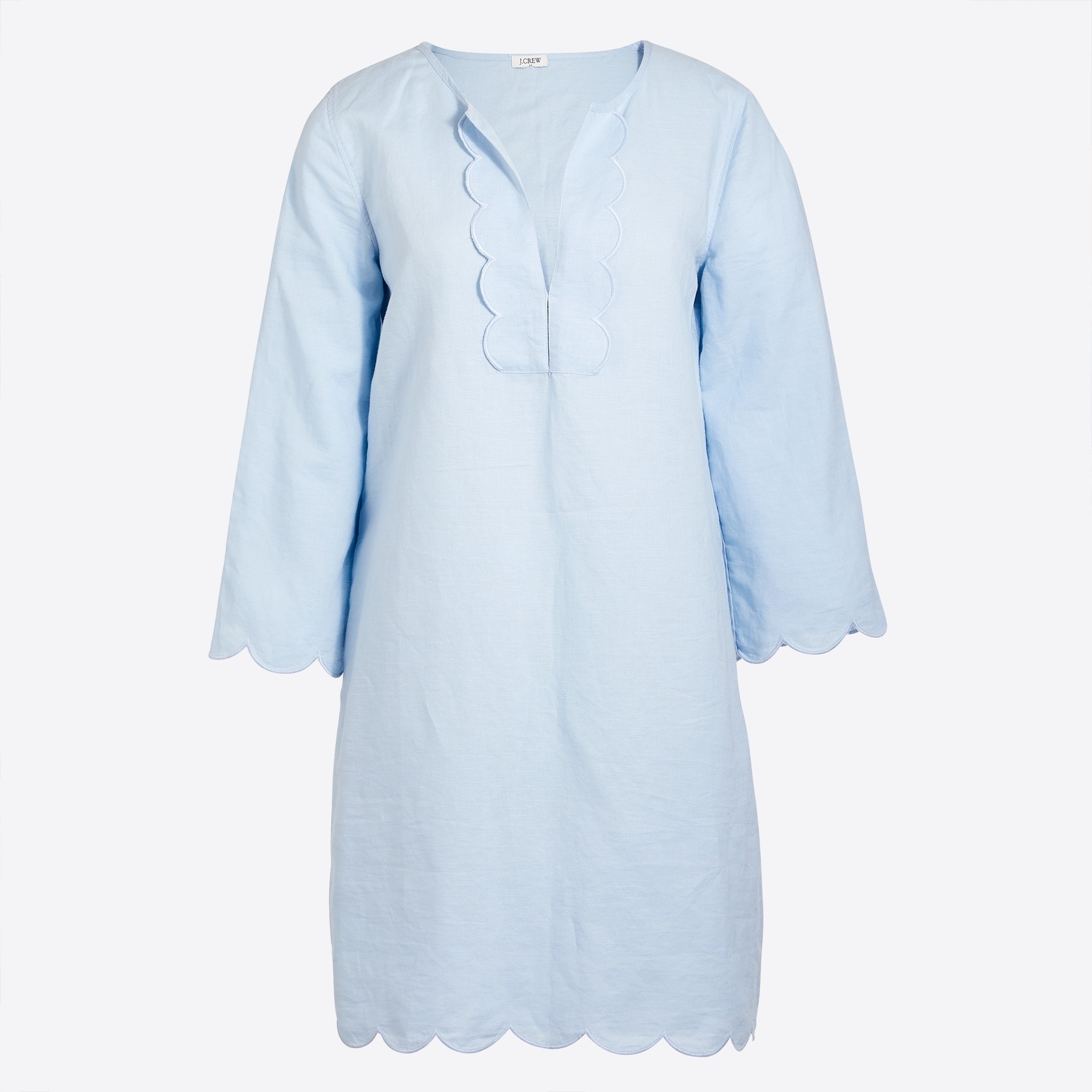 Scalloped tunic cover-up