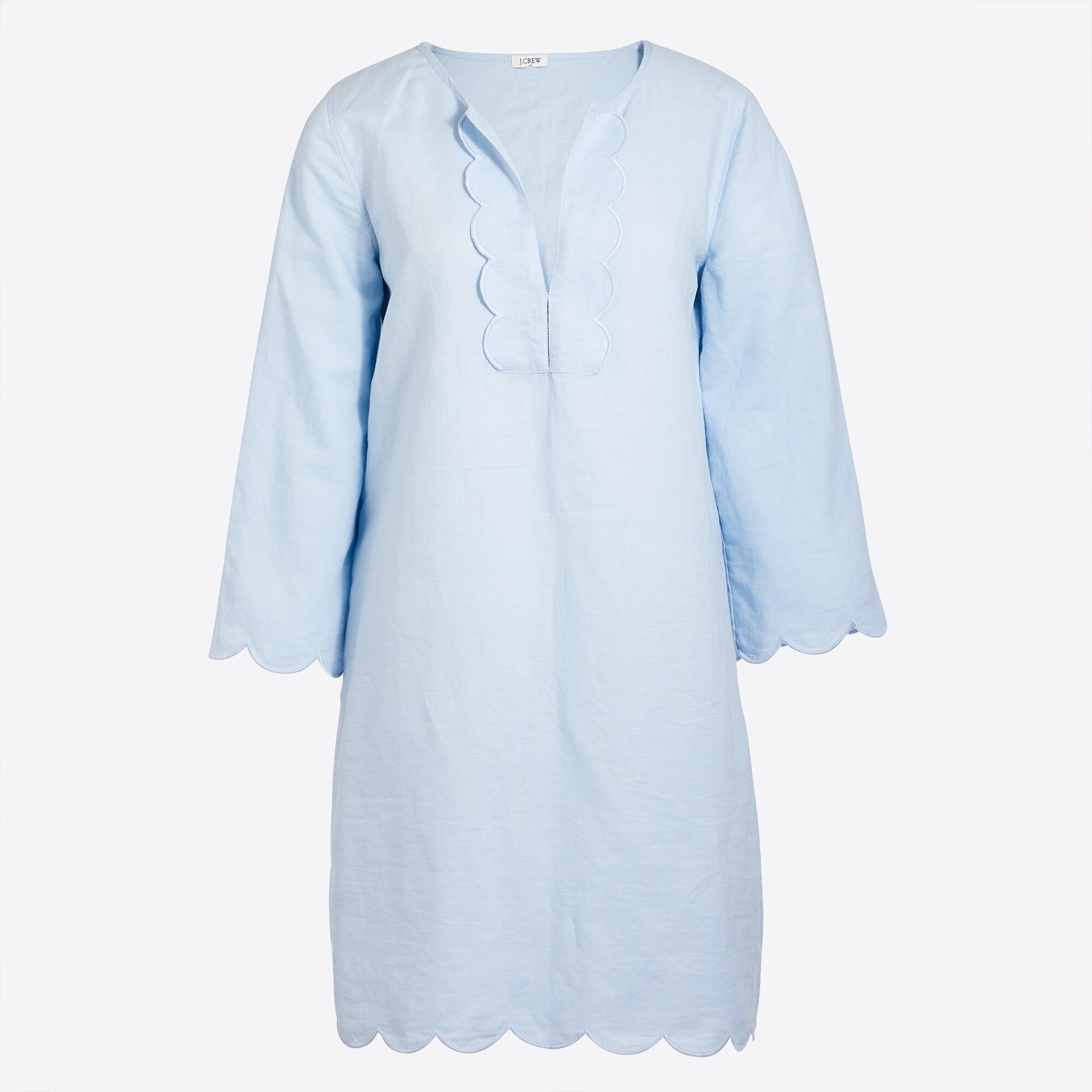 Scalloped tunic cover-up