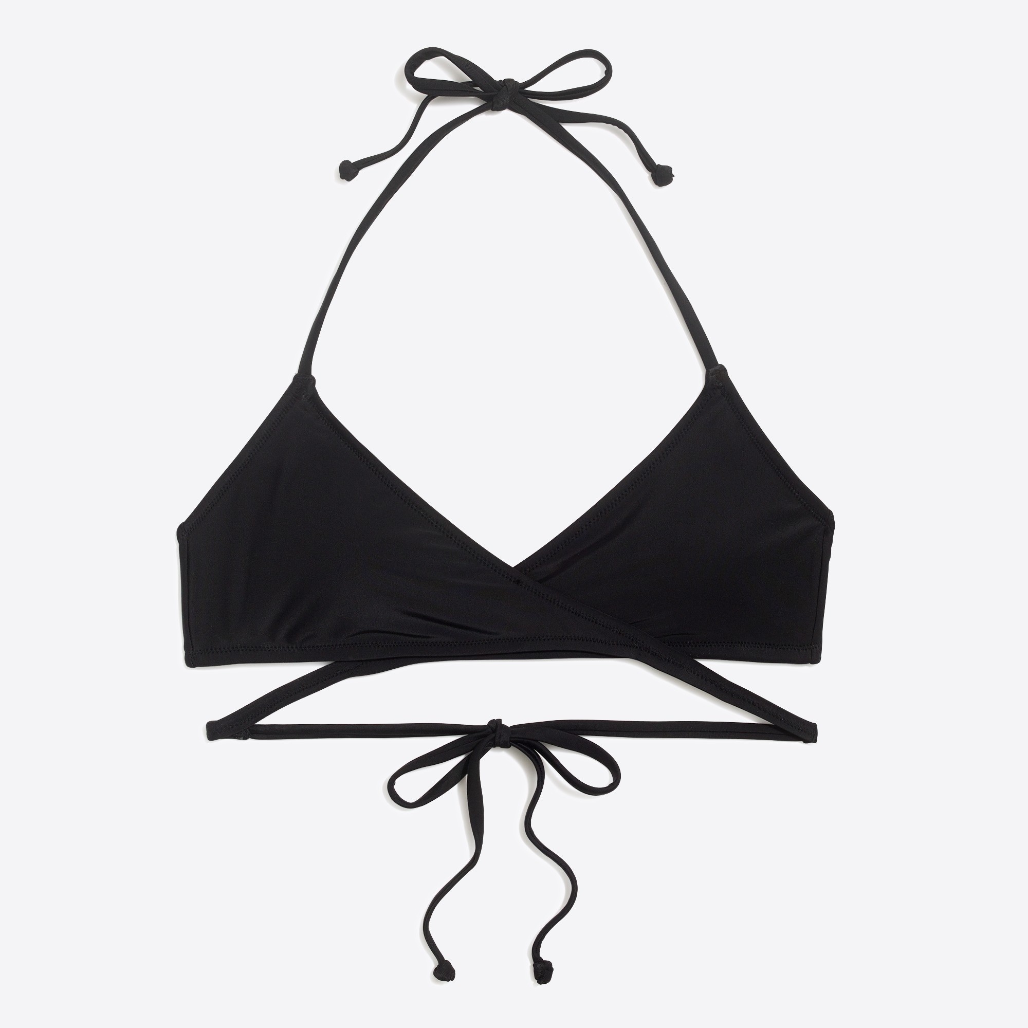 Wrap halter bikini top