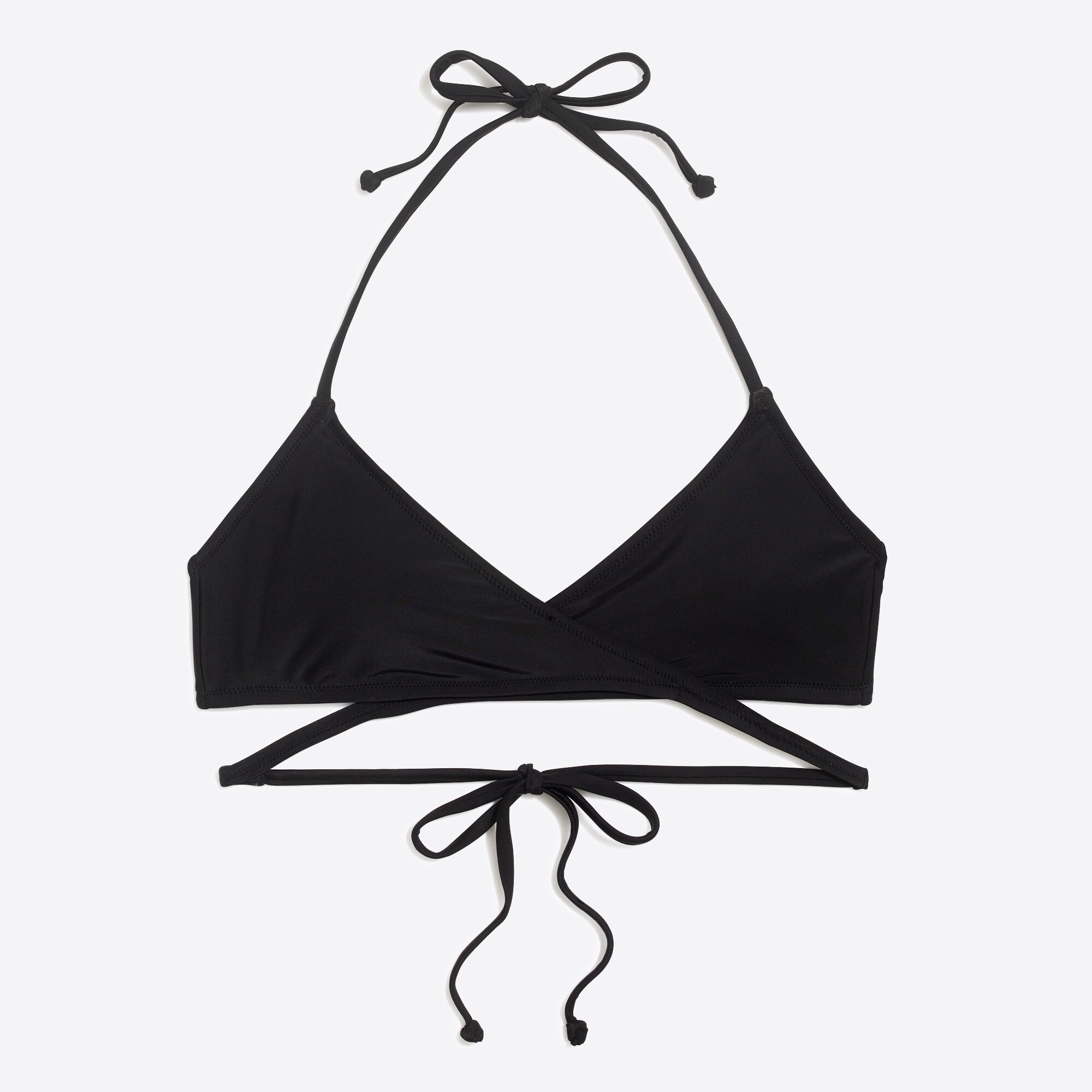 wrap halter bikini top for women