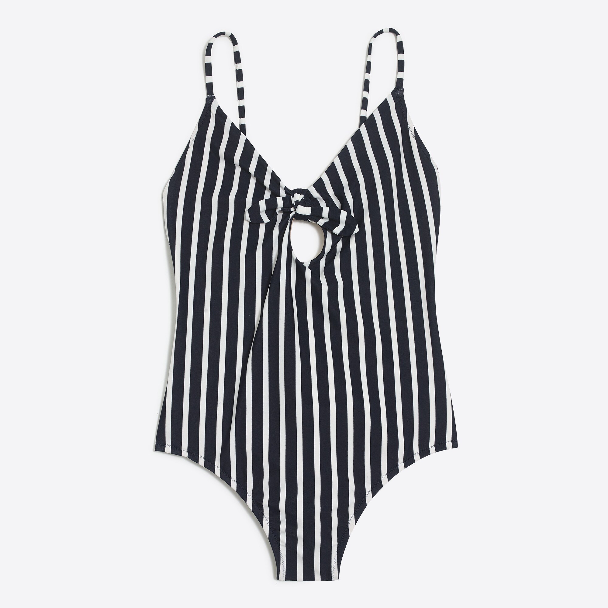 Tie-front one-piece swimsuit