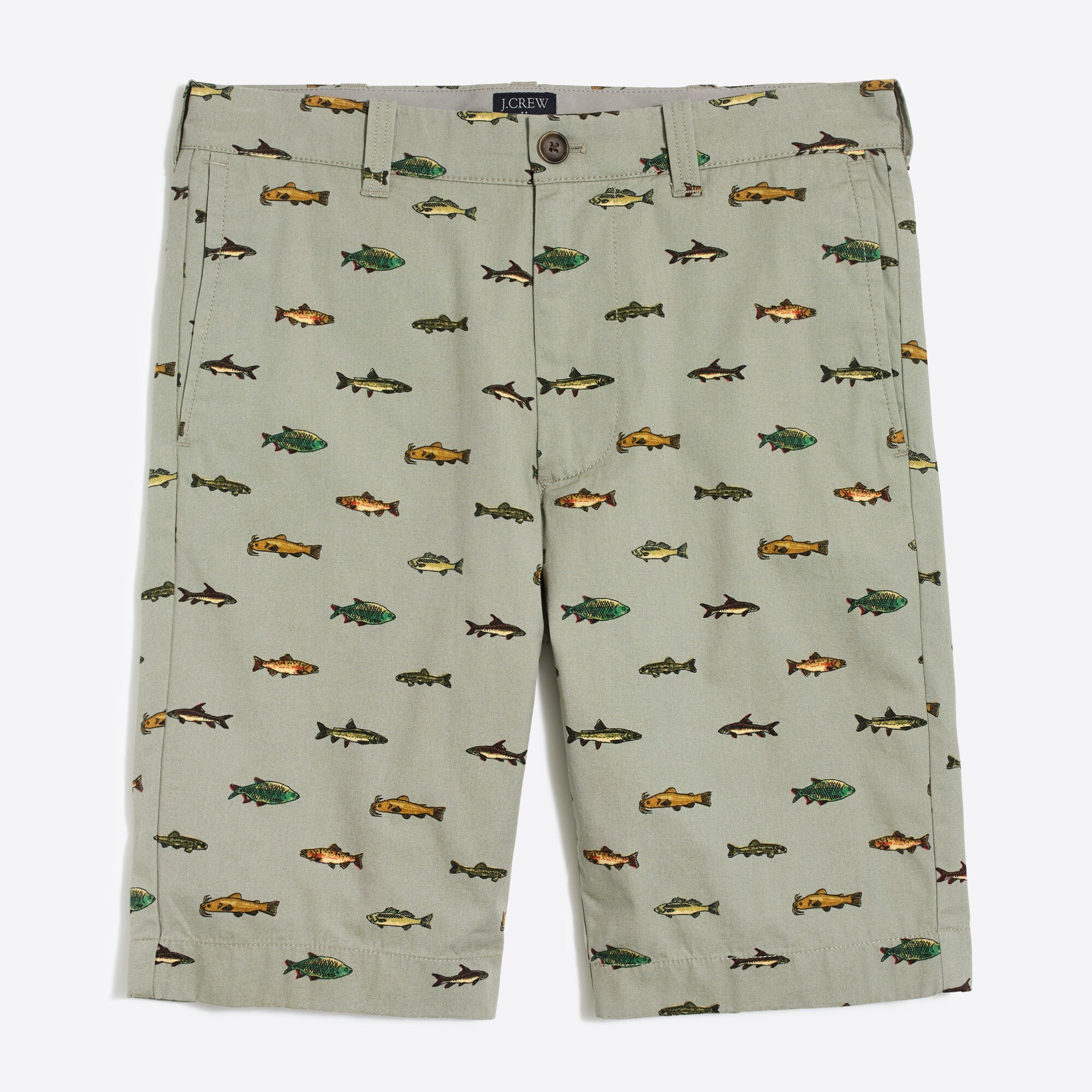 11" Rivington printed lightweight khaki short