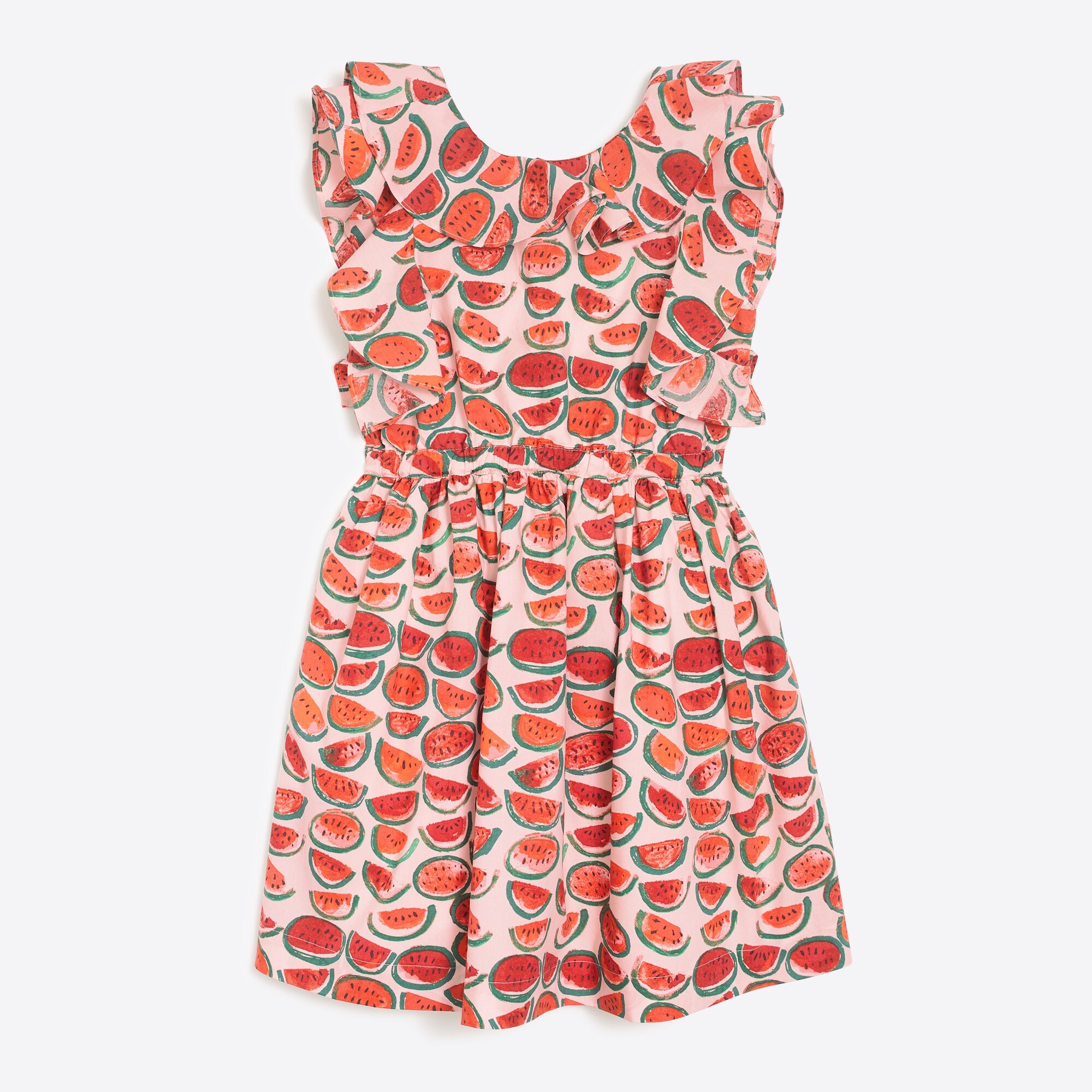 girls' watermelon ruffle-back dress for girls