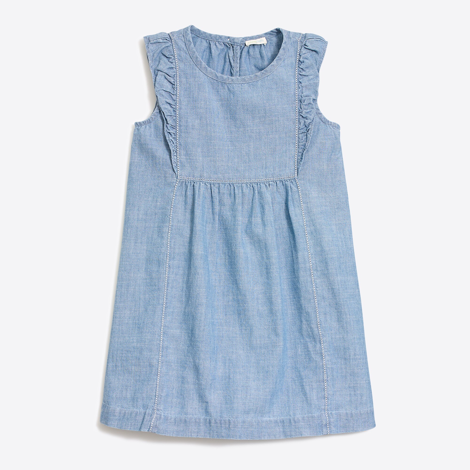 girls' ruffle chambray dress for girls