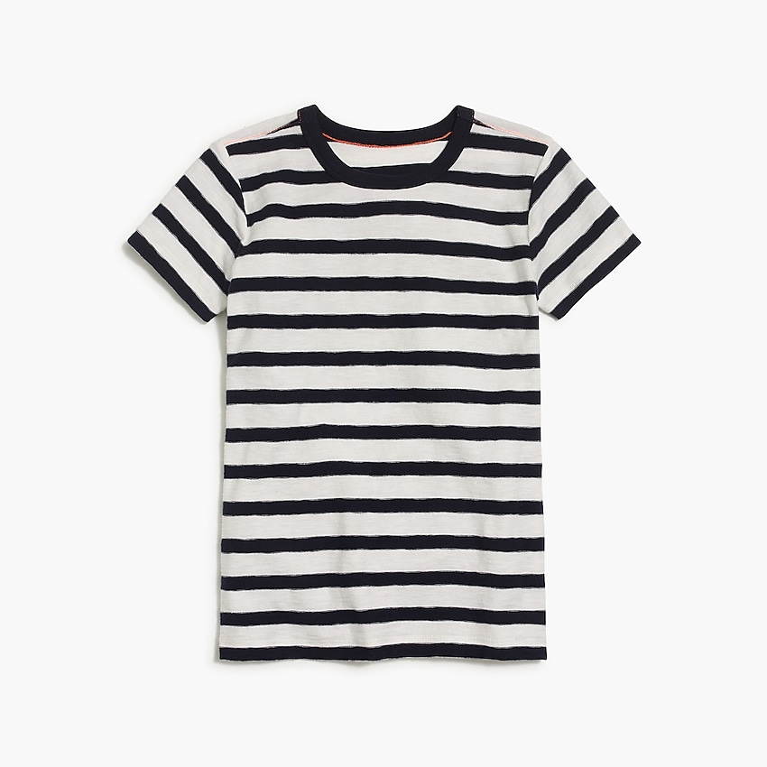factory: kids' short-sleeve tee in classic stripe for boys, right side, view zoomed